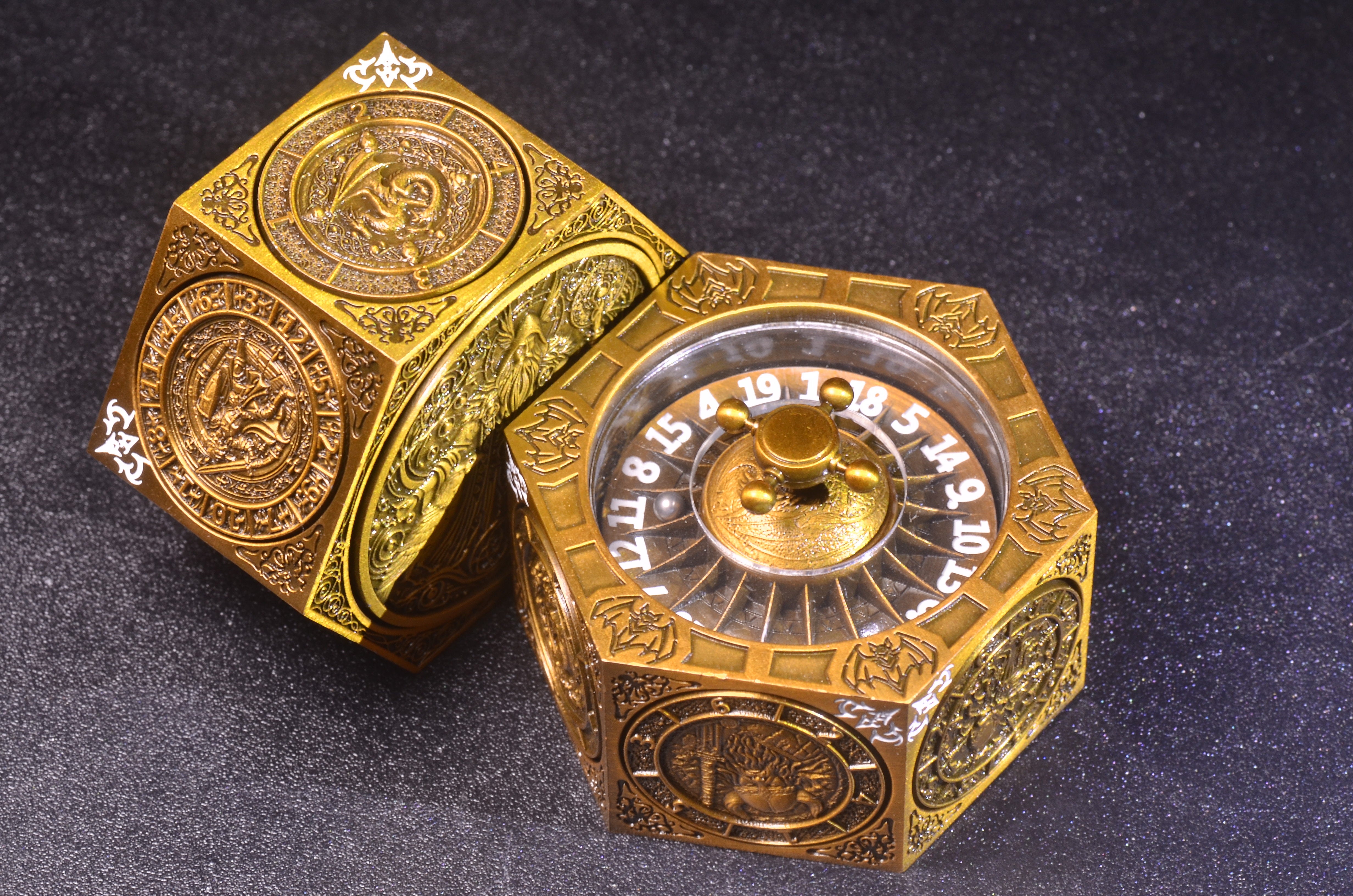 DND Arcane Cube Spinner DICE – All-in-One Dice Tower in Your Pocket