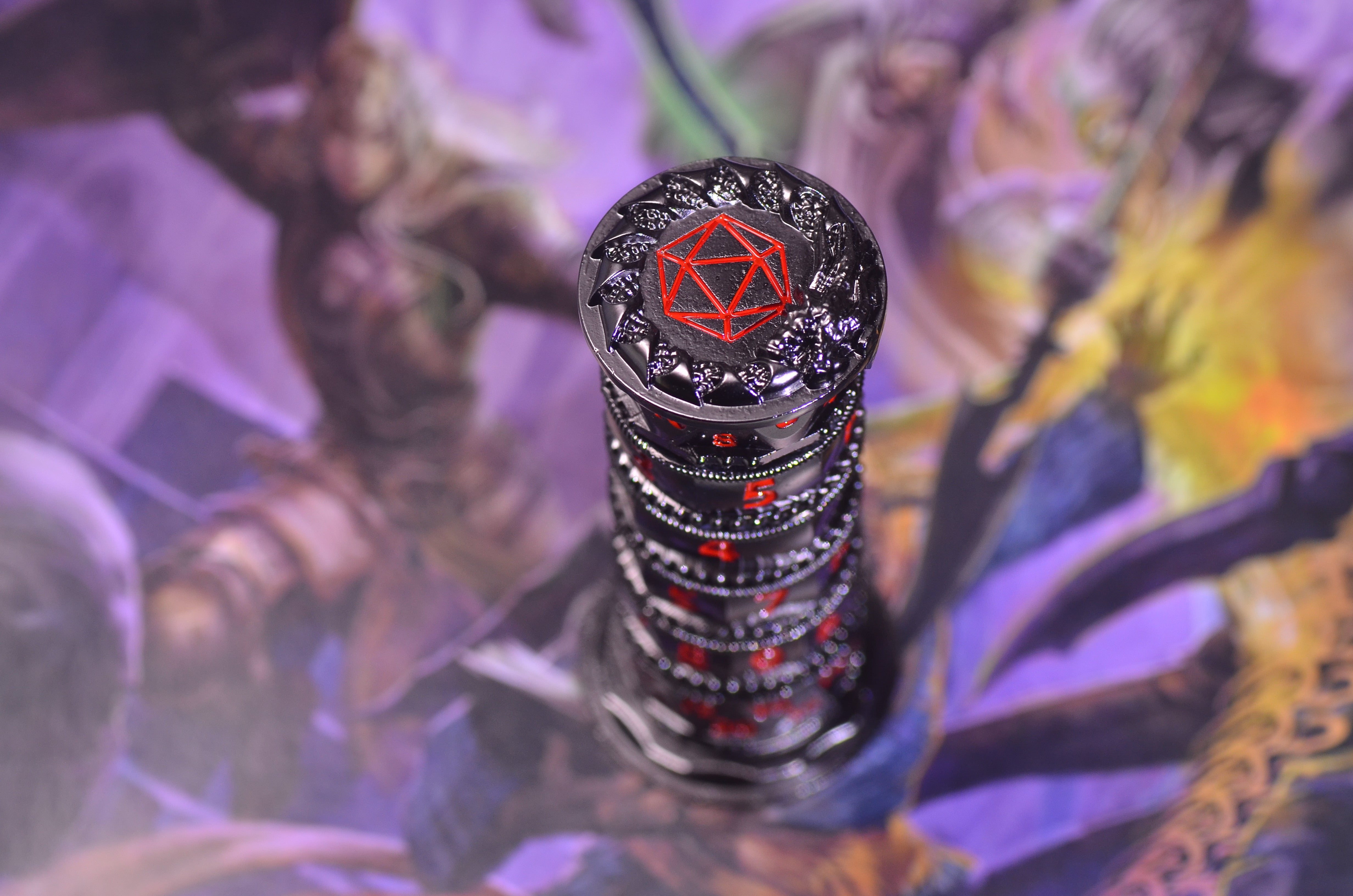 Rotating Prayer Wheel Dice - Unique Spinning Dragon Cylinder for DND