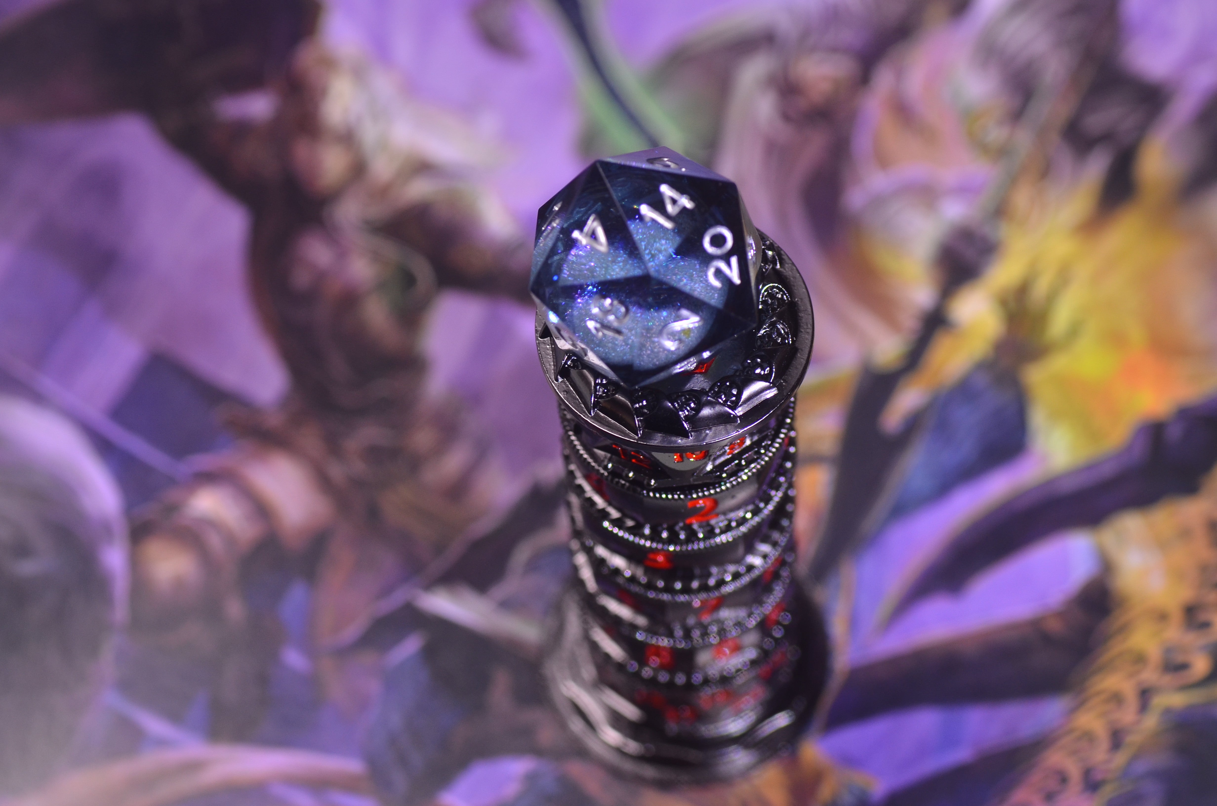 Rotating Prayer Wheel Dice - Unique Spinning Dragon Cylinder for DND