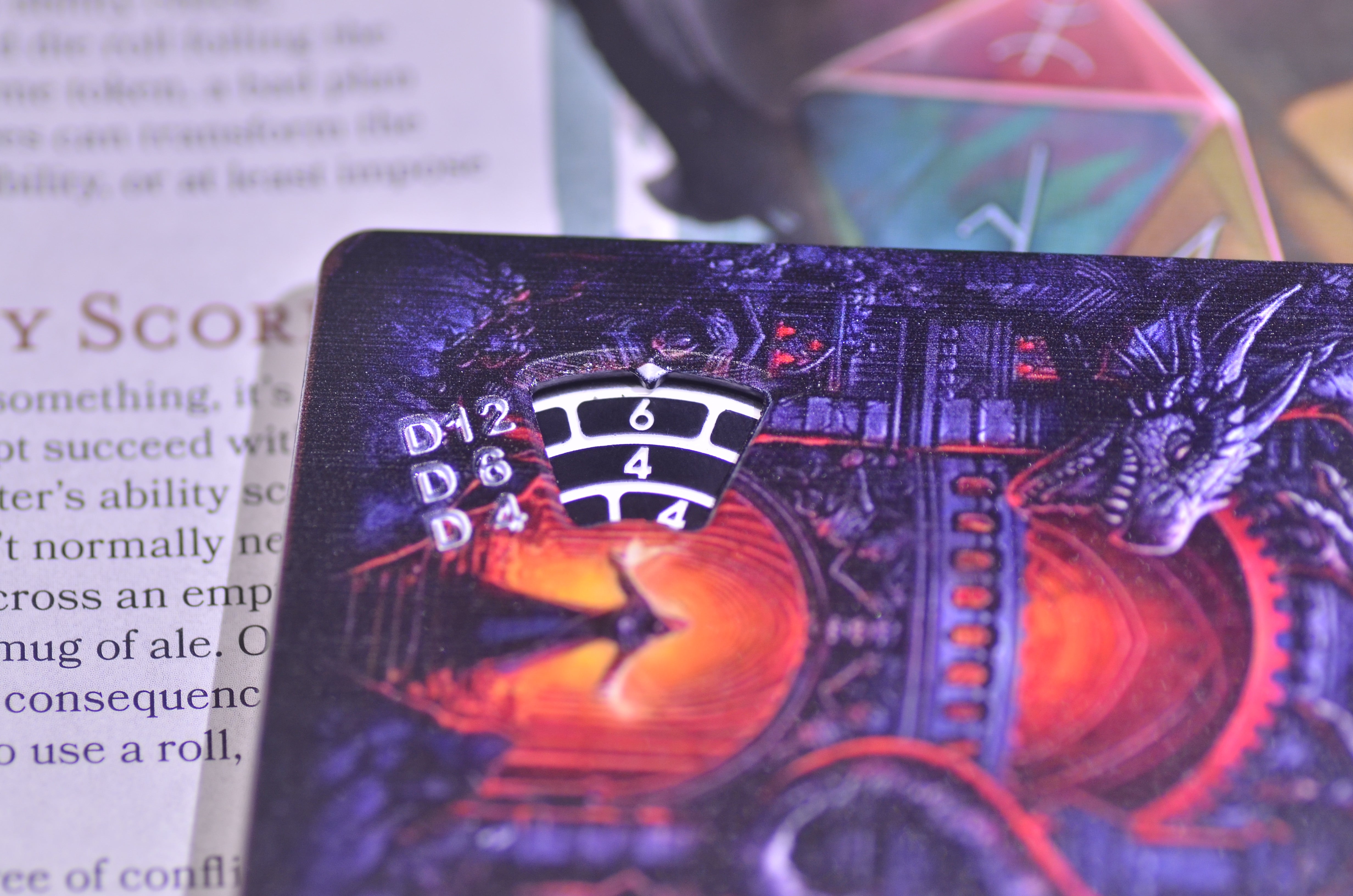 Magic Spinning Card Dice, Unique Design Dice,DND dice set,board game dice,spinner dice