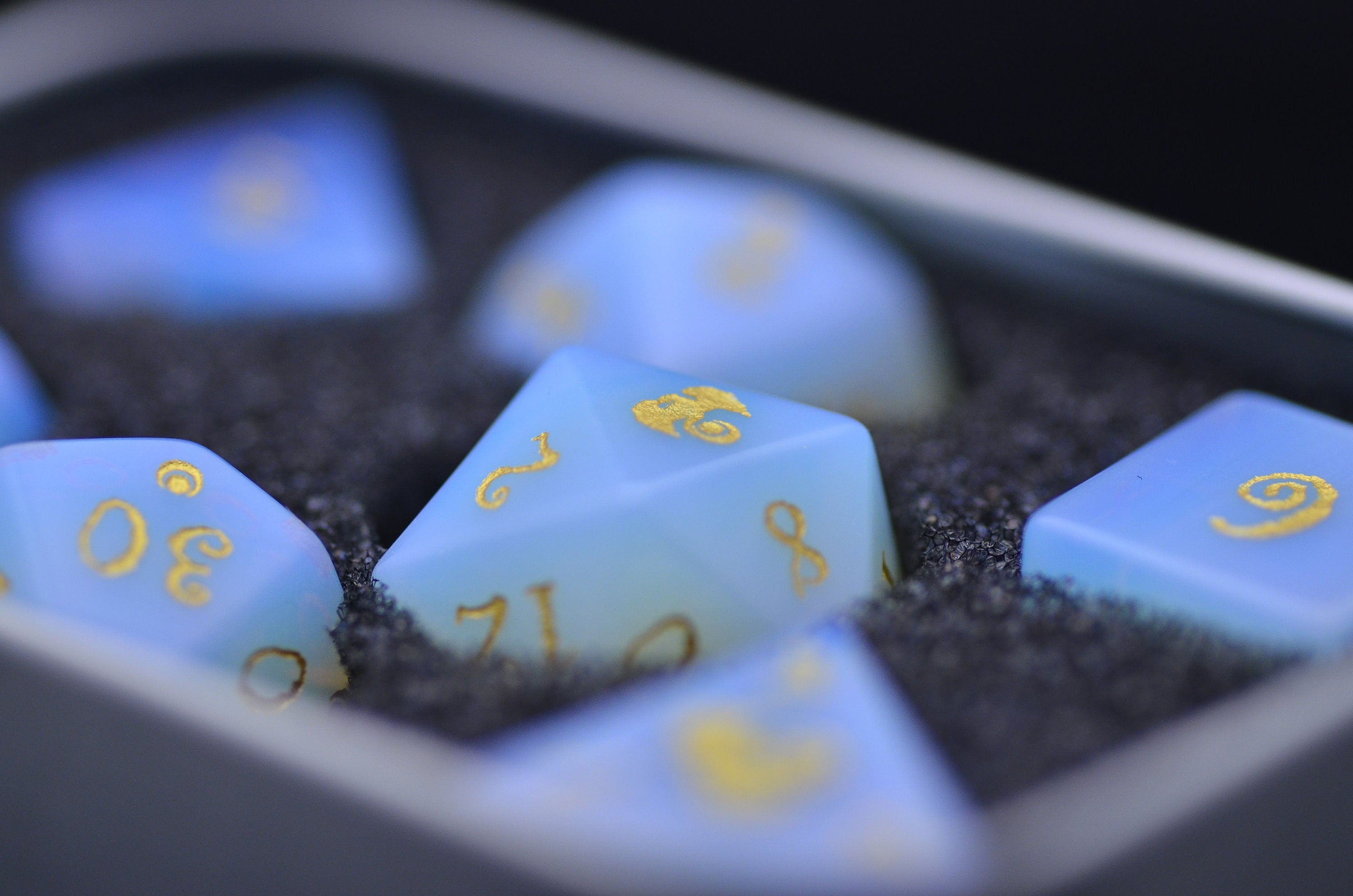 Opalite DND dice set | Gem Dice set Dragon Moon edition | Gemstone Dice set| Opal dice set | DND GIFT