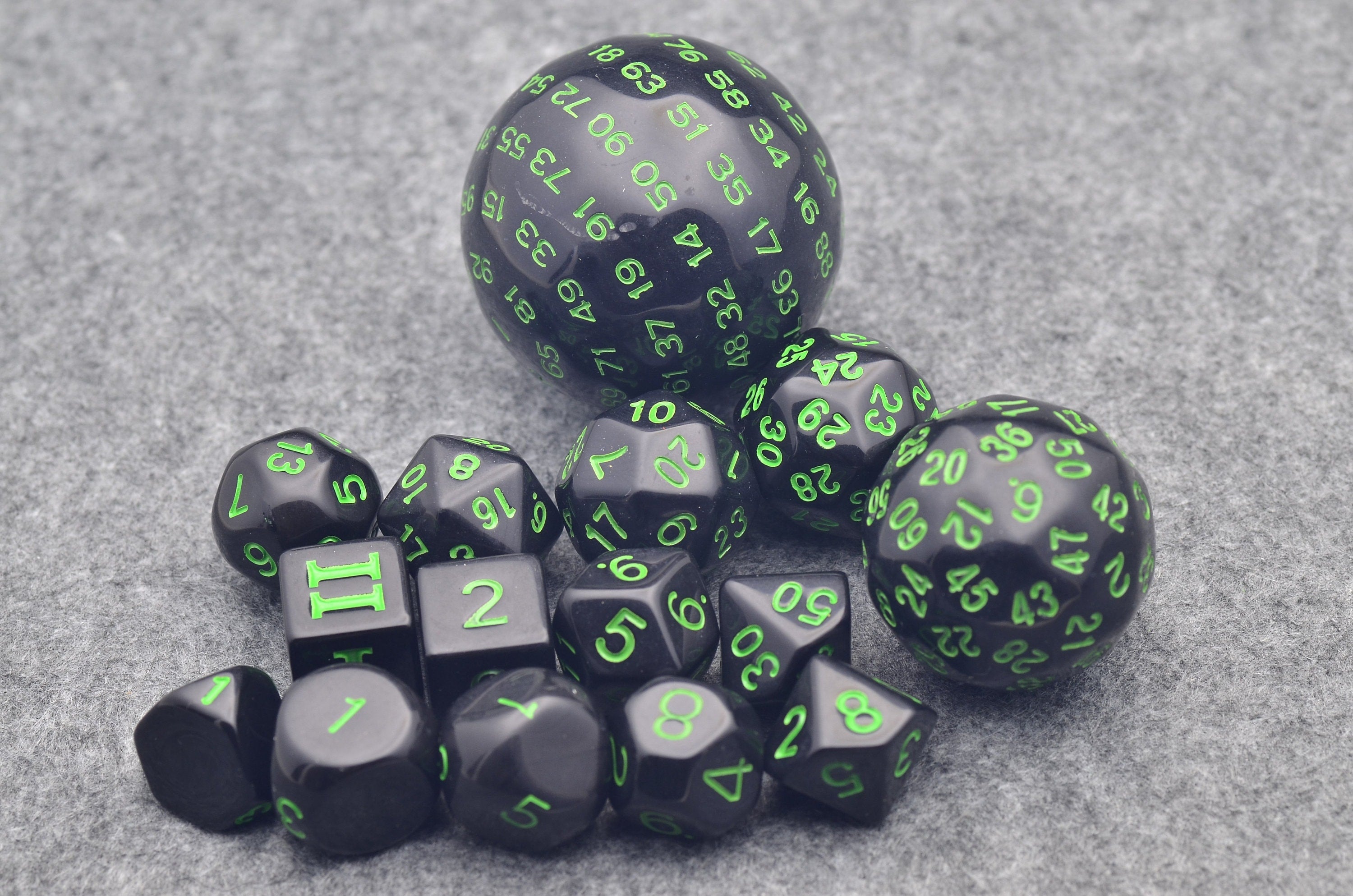 15 Piece Dice Set |zocchi Polyhedral dice SET| D100 dice | D60 dice | d30 DICE Five colors are available