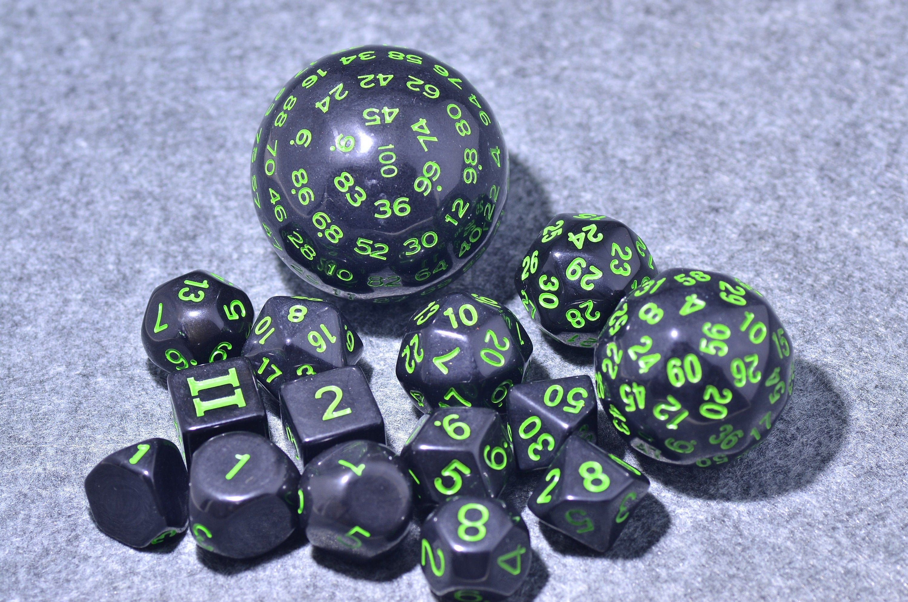 15 Piece Dice Set |zocchi Polyhedral dice SET| D100 dice | D60 dice | d30 DICE Five colors are available