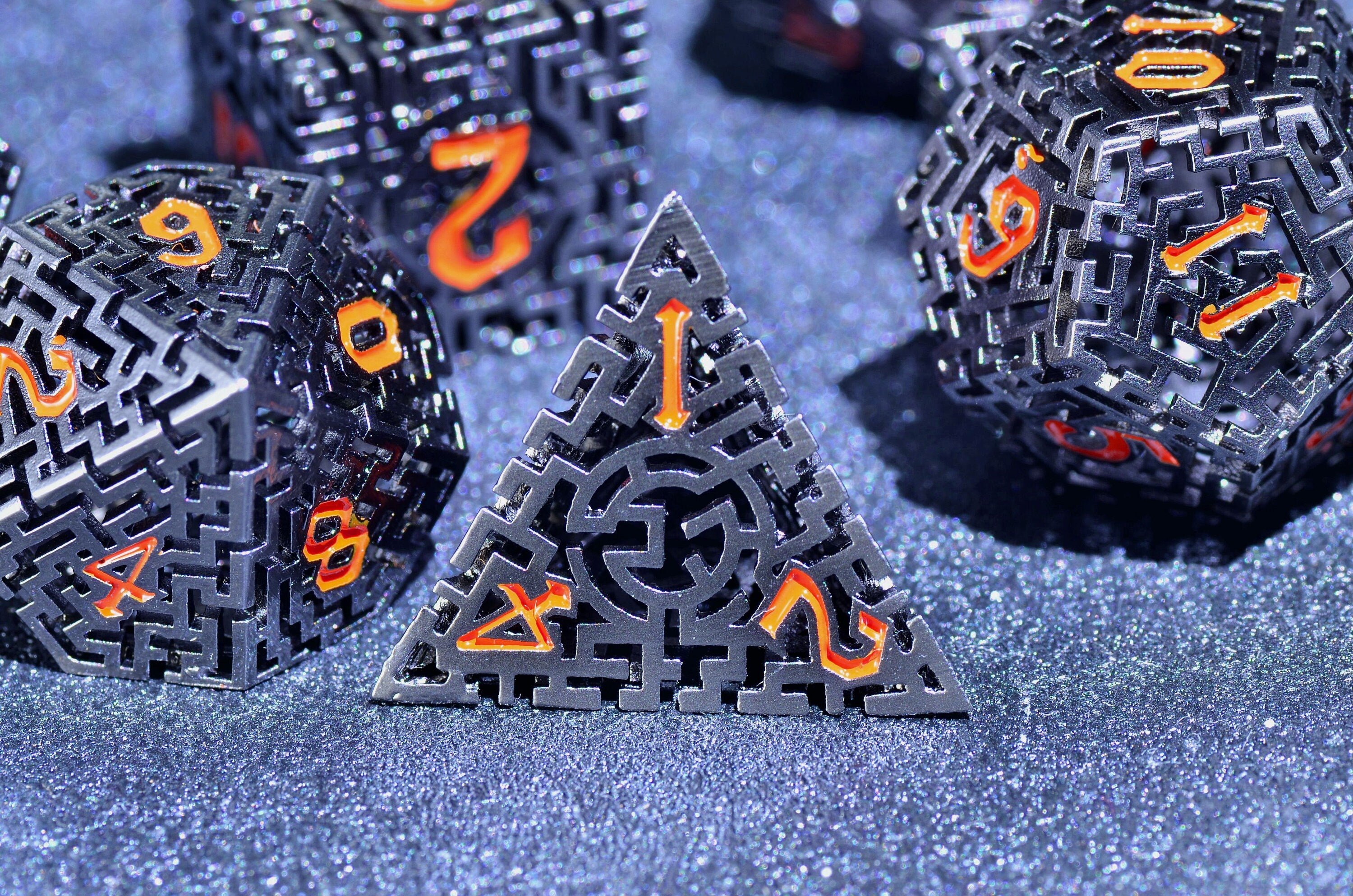 Labyrinth Hollow Dice Set - Crisp Rolling Metal for TTRPG