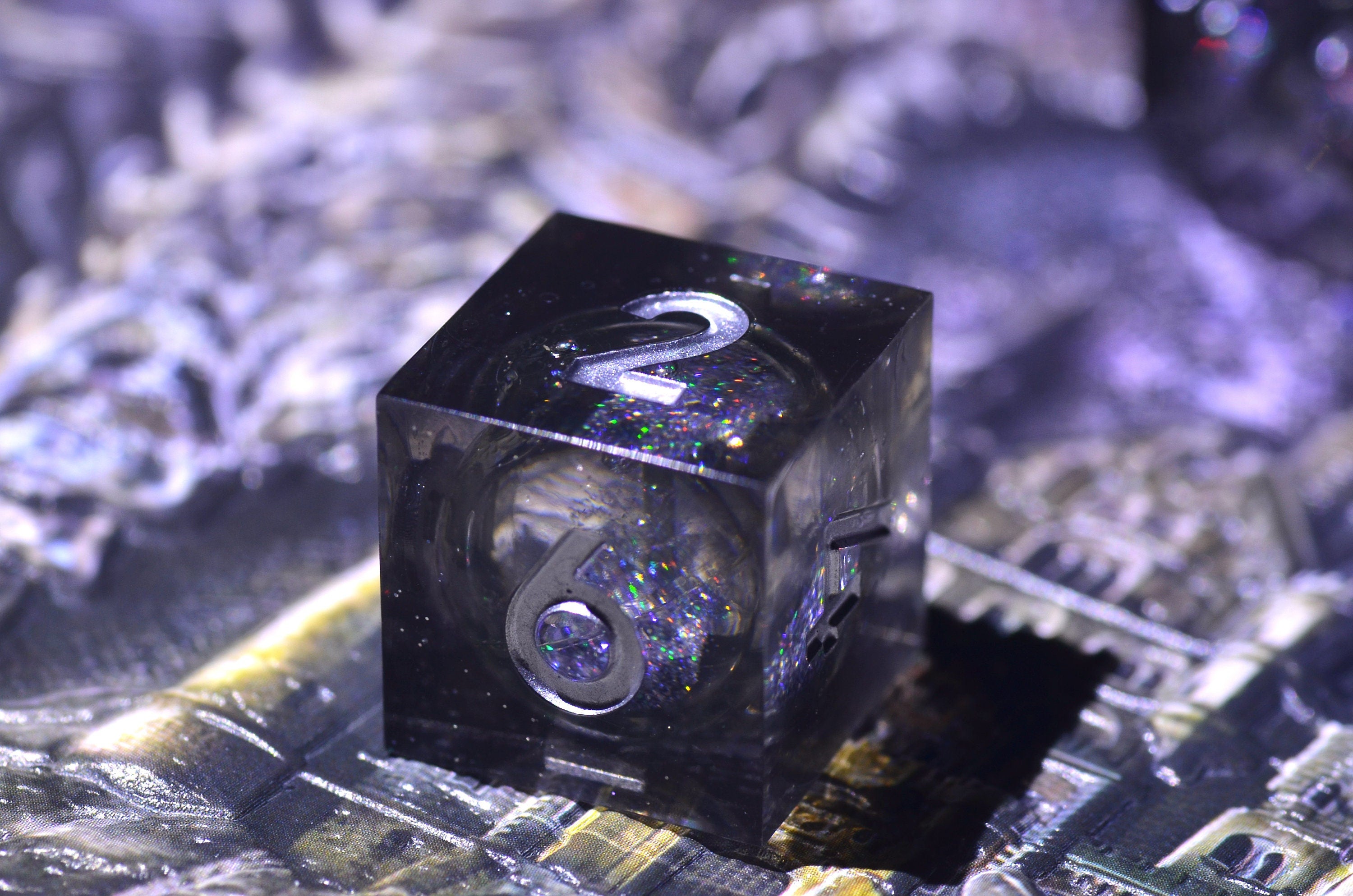 DND Black liquid core dice ,Arcane D&D dice SET, Galaxy dragon dice , Dungeons and Dragons resin dice set ,iridescent Polyhedral dice set