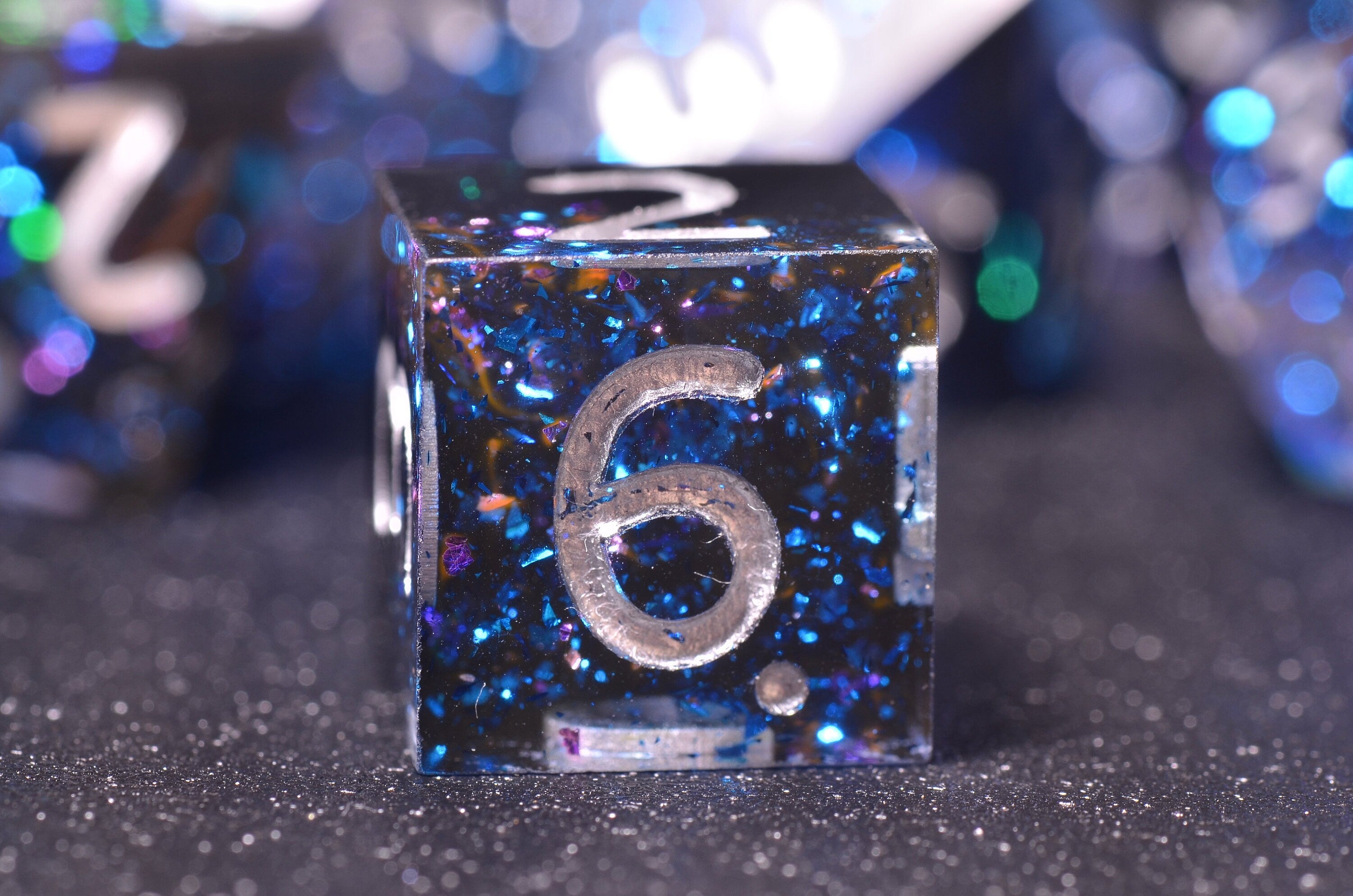 Shining star DND dice,Blue sharp edge dice, D&D polyhedral resin dice set,Dungeon and Dragons galaxy dice ,critical role RPG dice gift