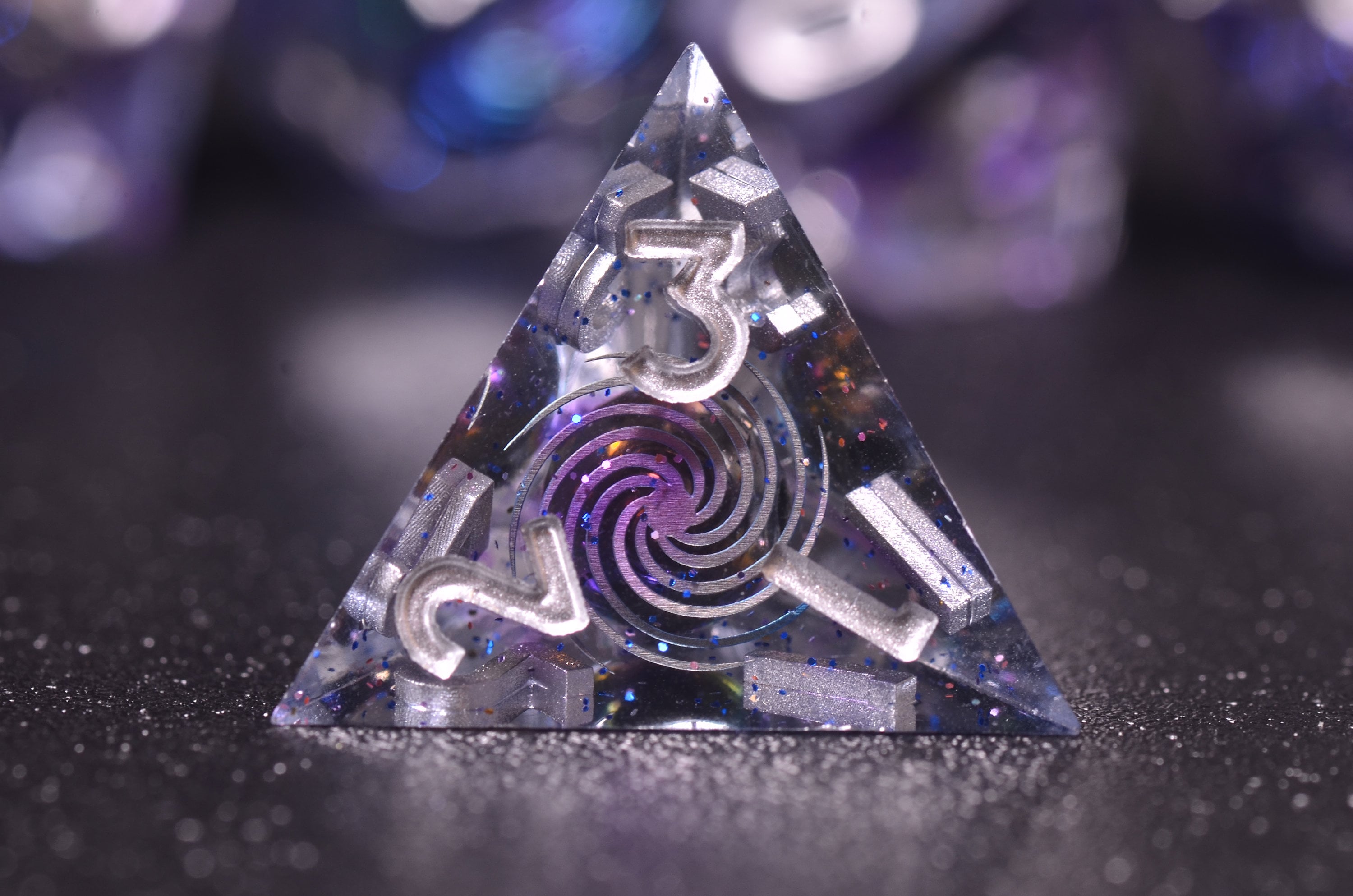 Galaxy DND Dice set,D&D space dice,Sharp Edge star dice Purple celestial dice,Dungeons and Dragons Polyhedral dice,handmade dice GIFT