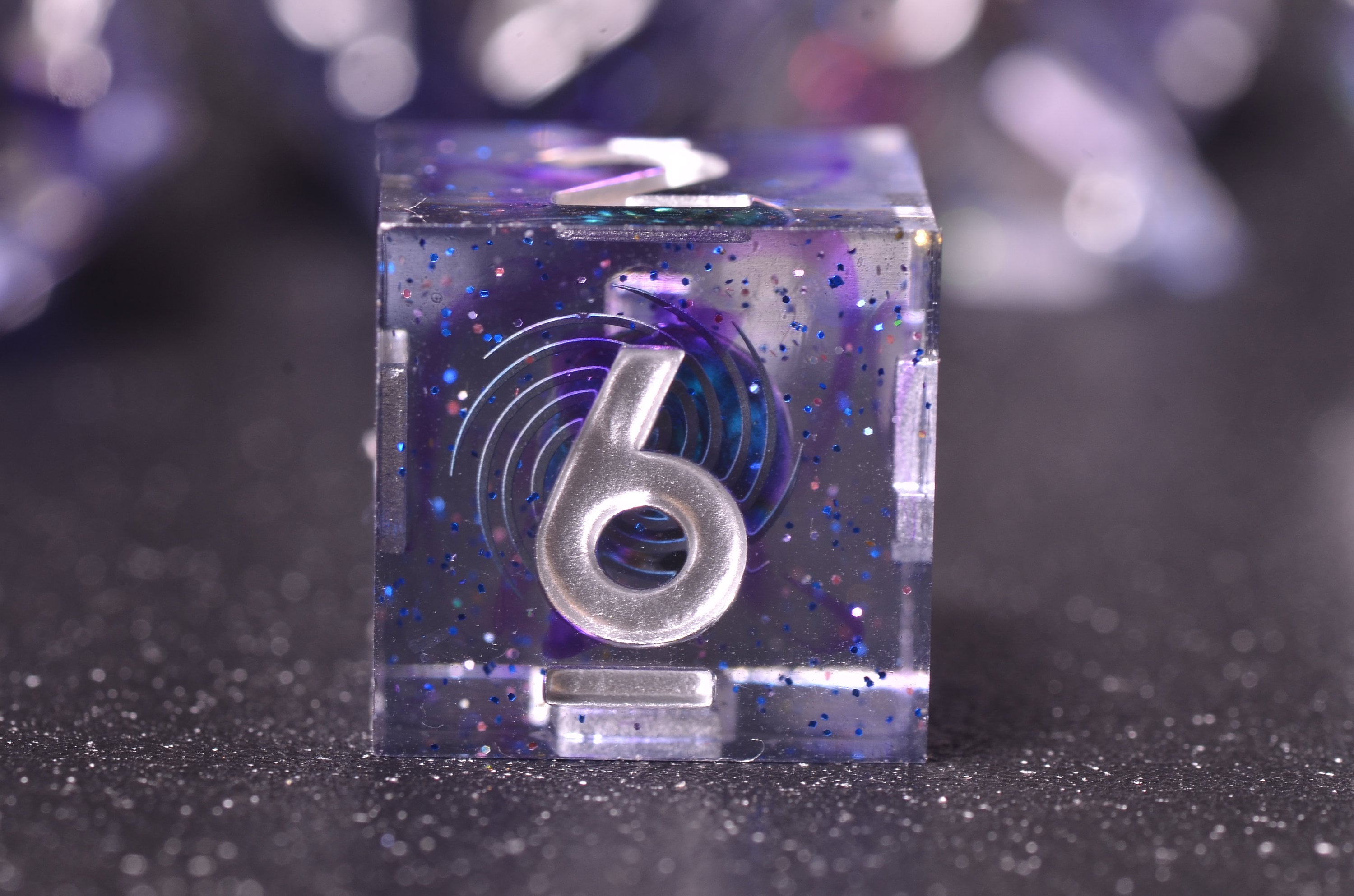 Galaxy DND Dice set,D&D space dice,Sharp Edge star dice Purple celestial dice,Dungeons and Dragons Polyhedral dice,handmade dice GIFT