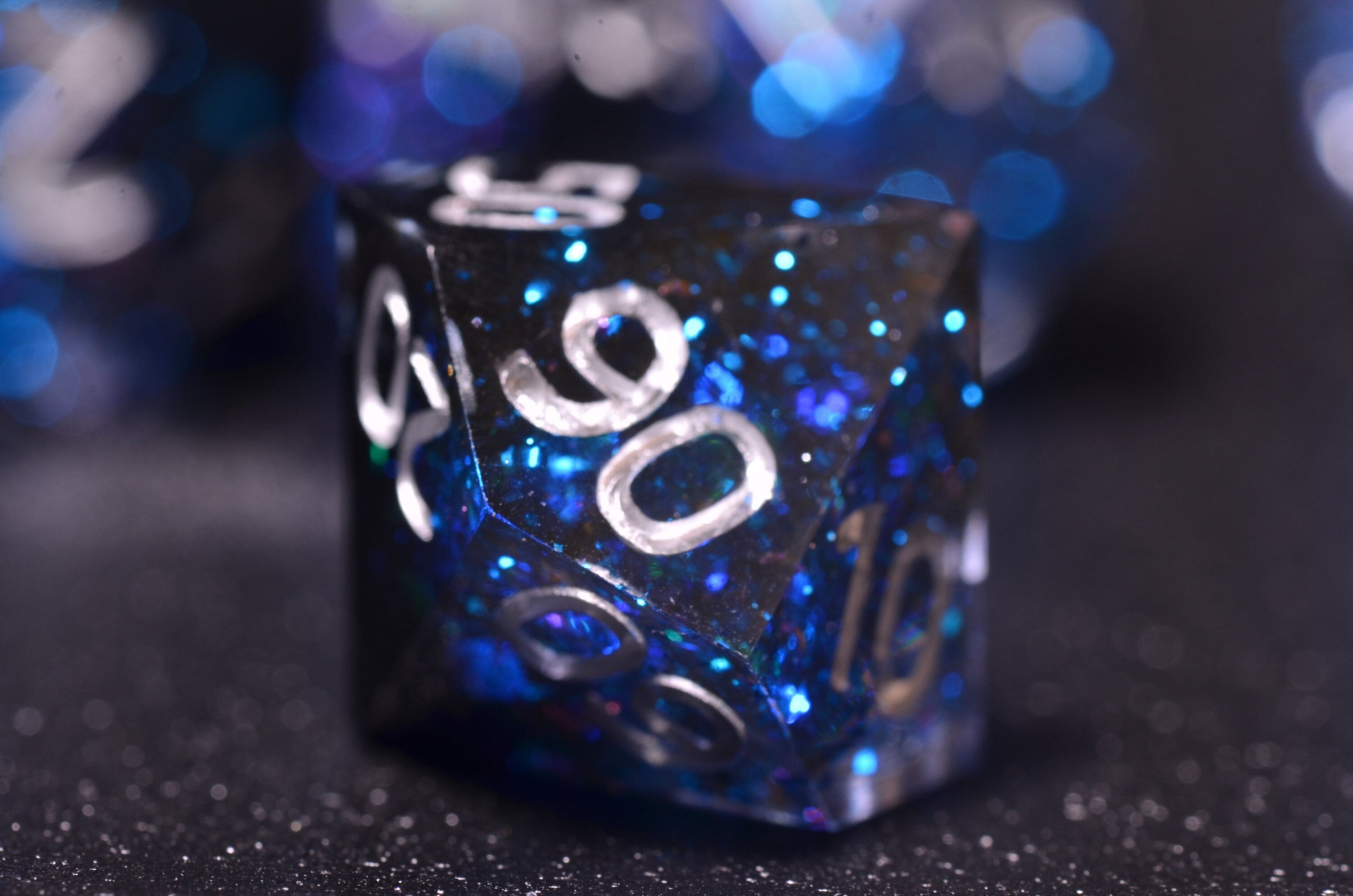 Shining star DND dice,Blue sharp edge dice, D&D polyhedral resin dice set,Dungeon and Dragons galaxy dice ,critical role RPG dice gift