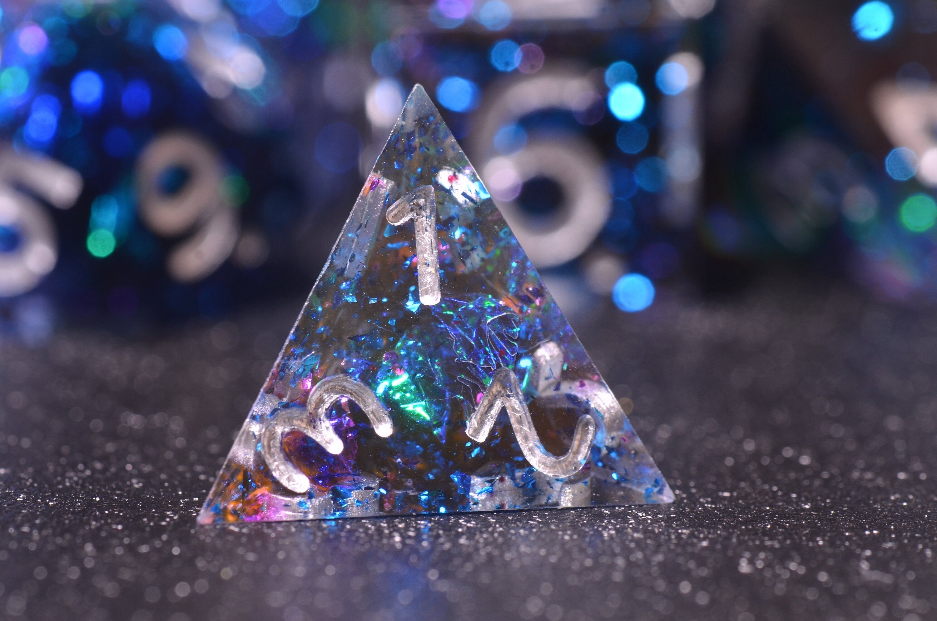 Shining star DND dice,Blue sharp edge dice, D&D polyhedral resin dice set,Dungeon and Dragons galaxy dice ,critical role RPG dice gift