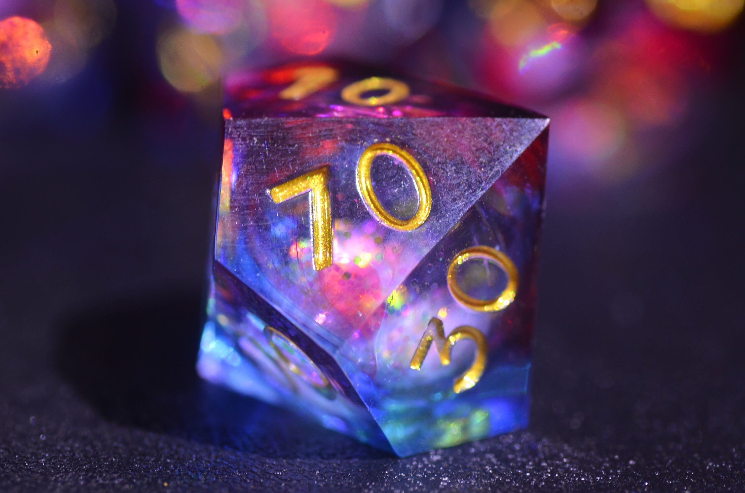 Blood Red Cyber Liquid Core Dice set ,DND Liquid Core dice,D&D Sharp Edge resin dice,Dungeons and Dragons Polyhedral RPG Dice