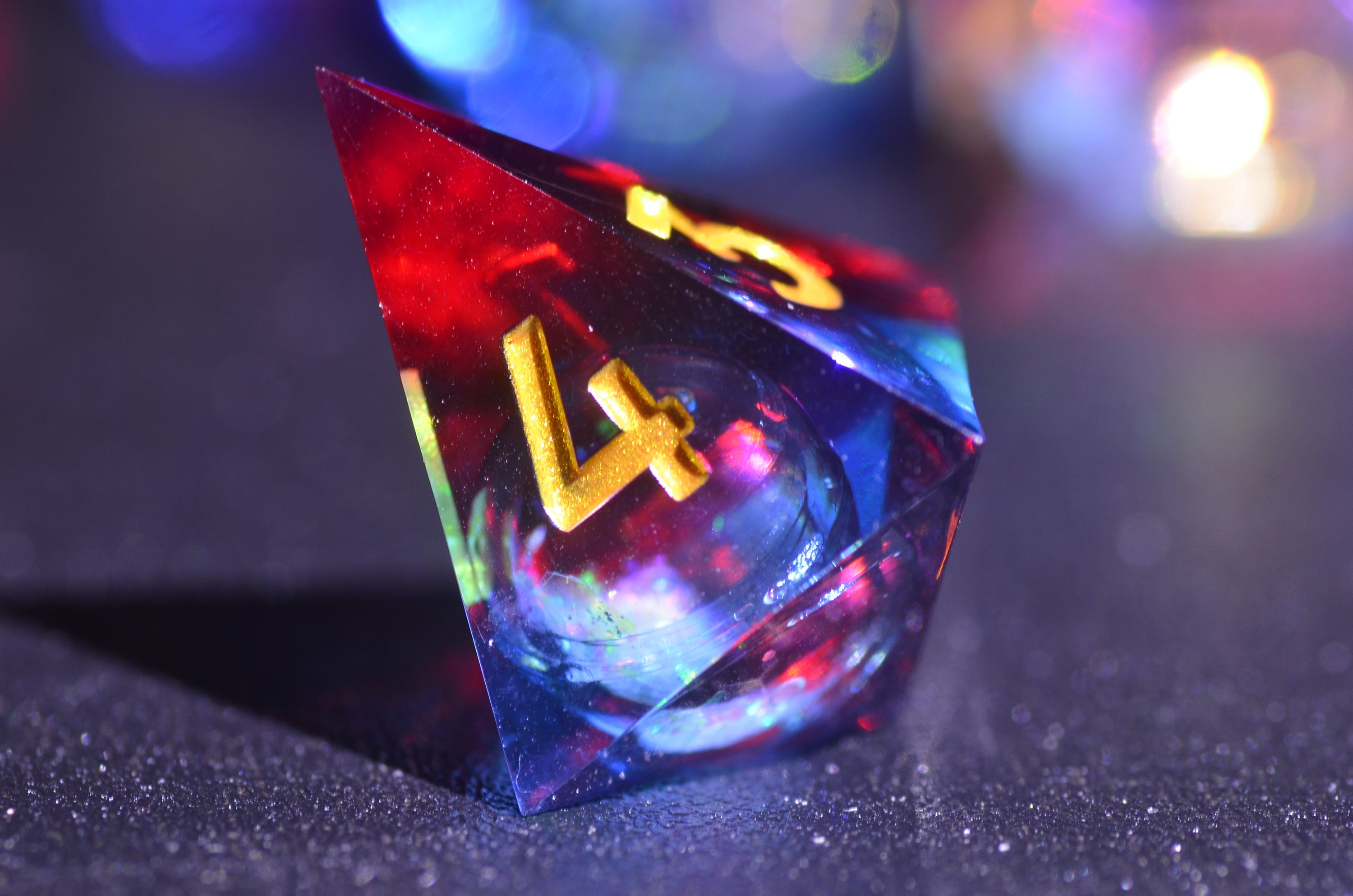 Blood Red Cyber Liquid Core Dice set ,DND Liquid Core dice,D&D Sharp Edge resin dice,Dungeons and Dragons Polyhedral RPG Dice