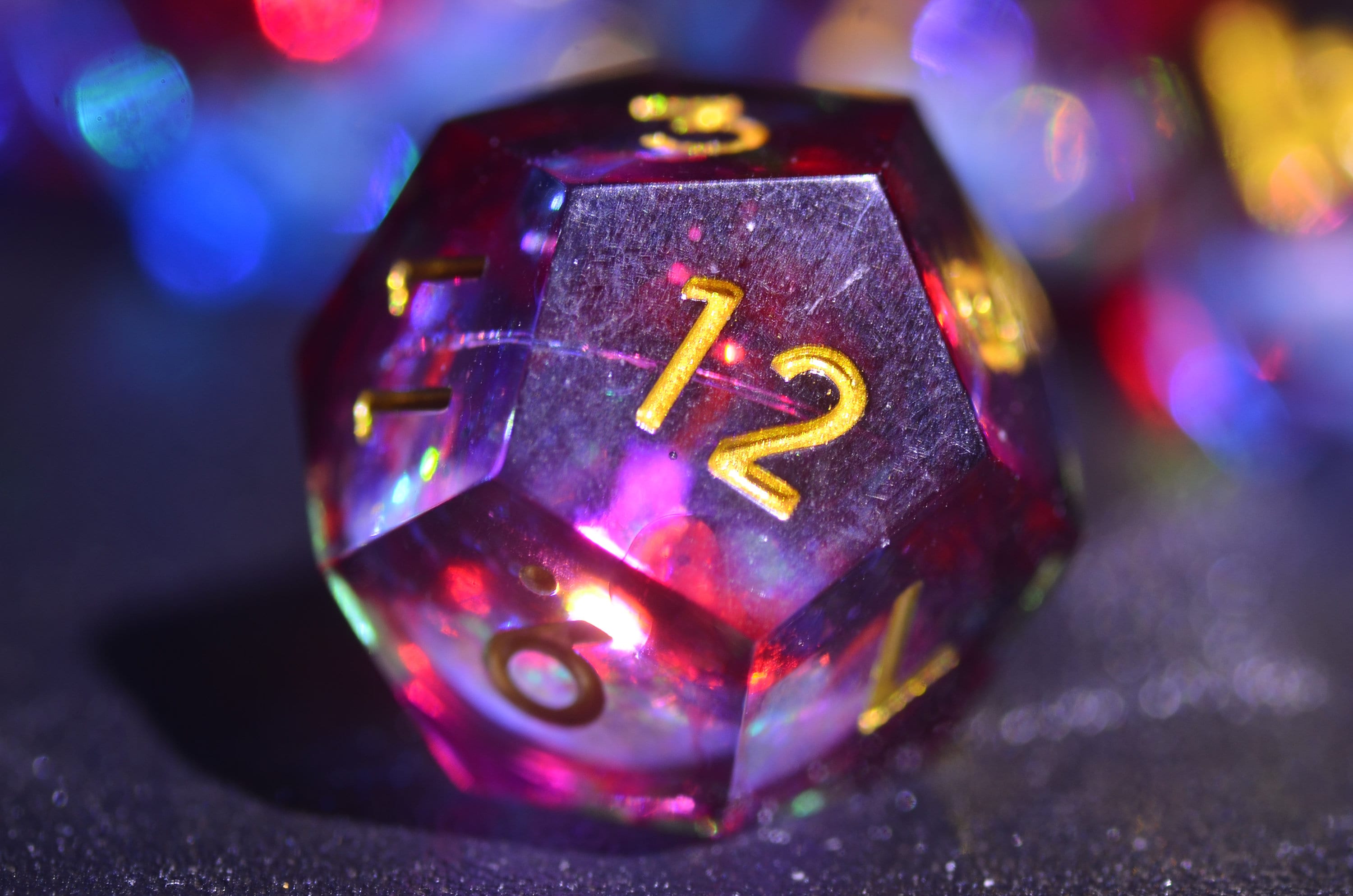 Blood Red Cyber Liquid Core Dice set ,DND Liquid Core dice,D&D Sharp Edge resin dice,Dungeons and Dragons Polyhedral RPG Dice