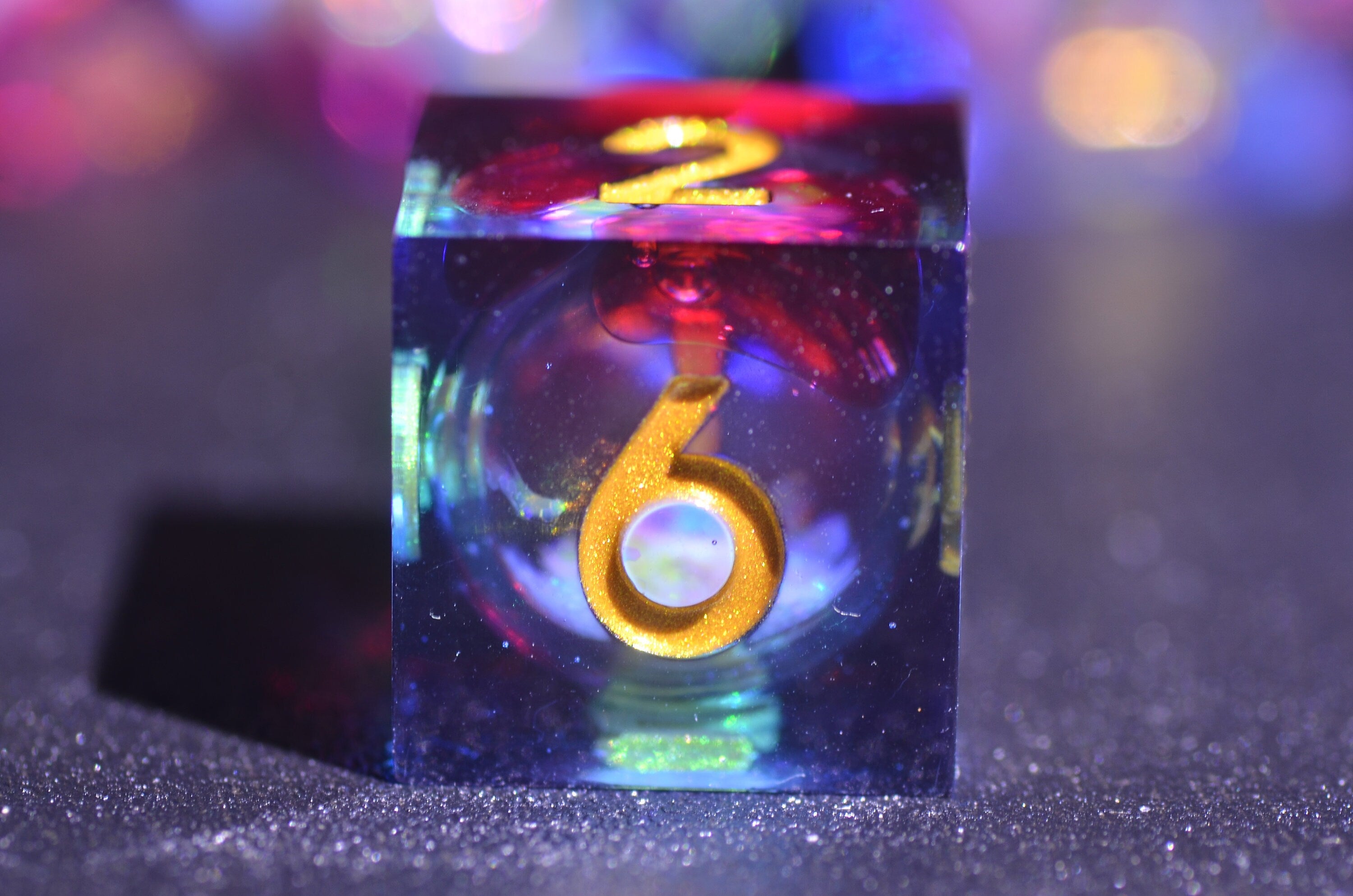 Blood Red Cyber Liquid Core Dice set ,DND Liquid Core dice,D&D Sharp Edge resin dice,Dungeons and Dragons Polyhedral RPG Dice