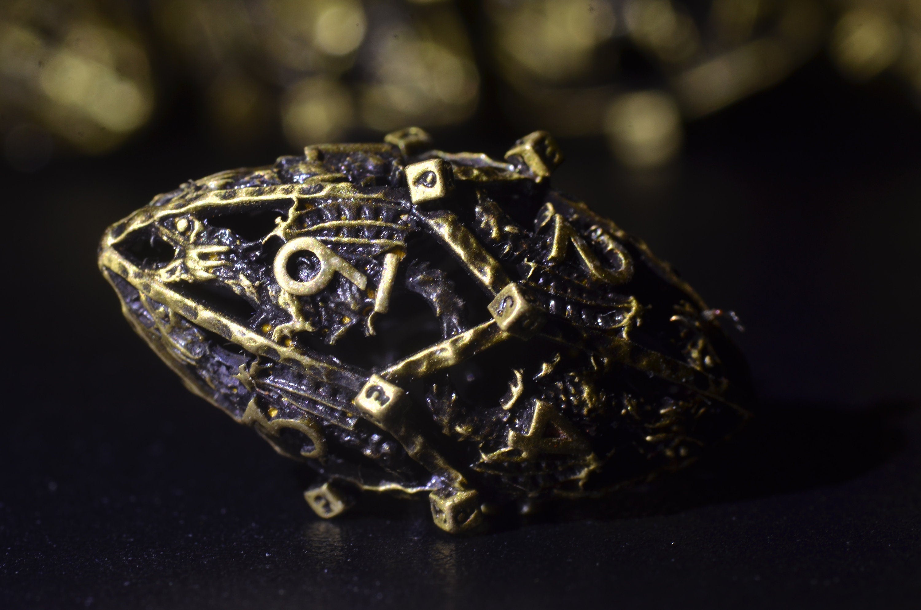 Dragon Egg Dice set,Hollowed Metal dragon dnd dice Oval Rugby Metal dice, Dwarf Artisan Dice ,Balanced D&D 5e metal dice Unique Dice Gift