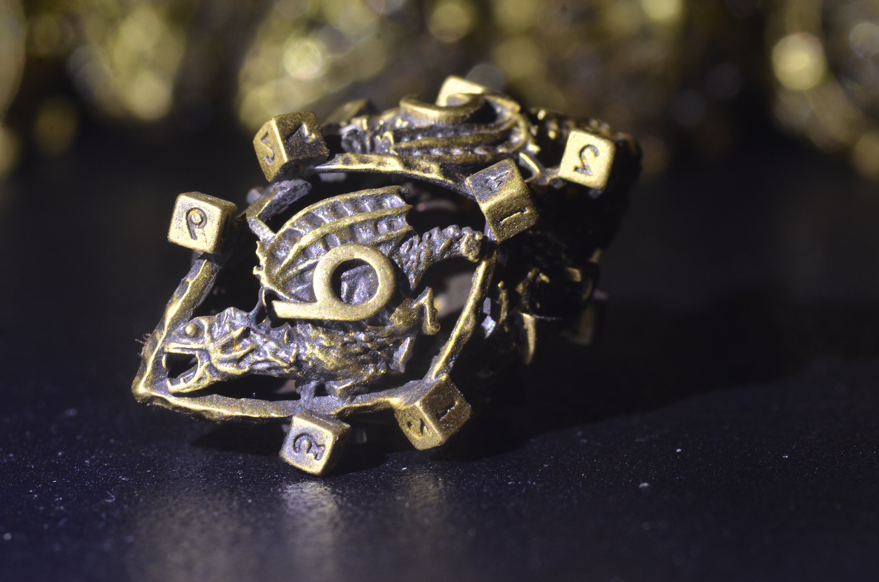 Dragon Egg Dice set,Hollowed Metal dragon dnd dice Oval Rugby Metal dice, Dwarf Artisan Dice ,Balanced D&D 5e metal dice Unique Dice Gift