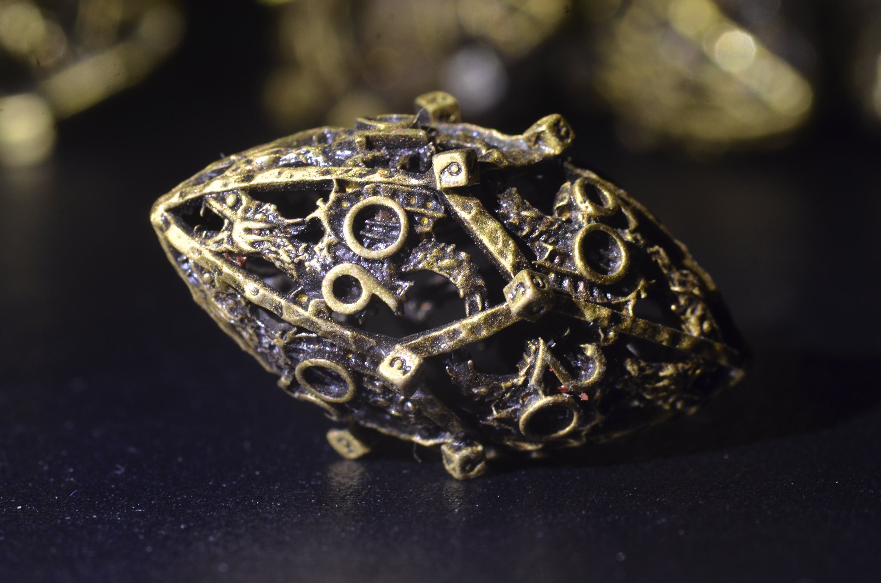 Dragon Egg Dice set,Hollowed Metal dragon dnd dice Oval Rugby Metal dice, Dwarf Artisan Dice ,Balanced D&D 5e metal dice Unique Dice Gift