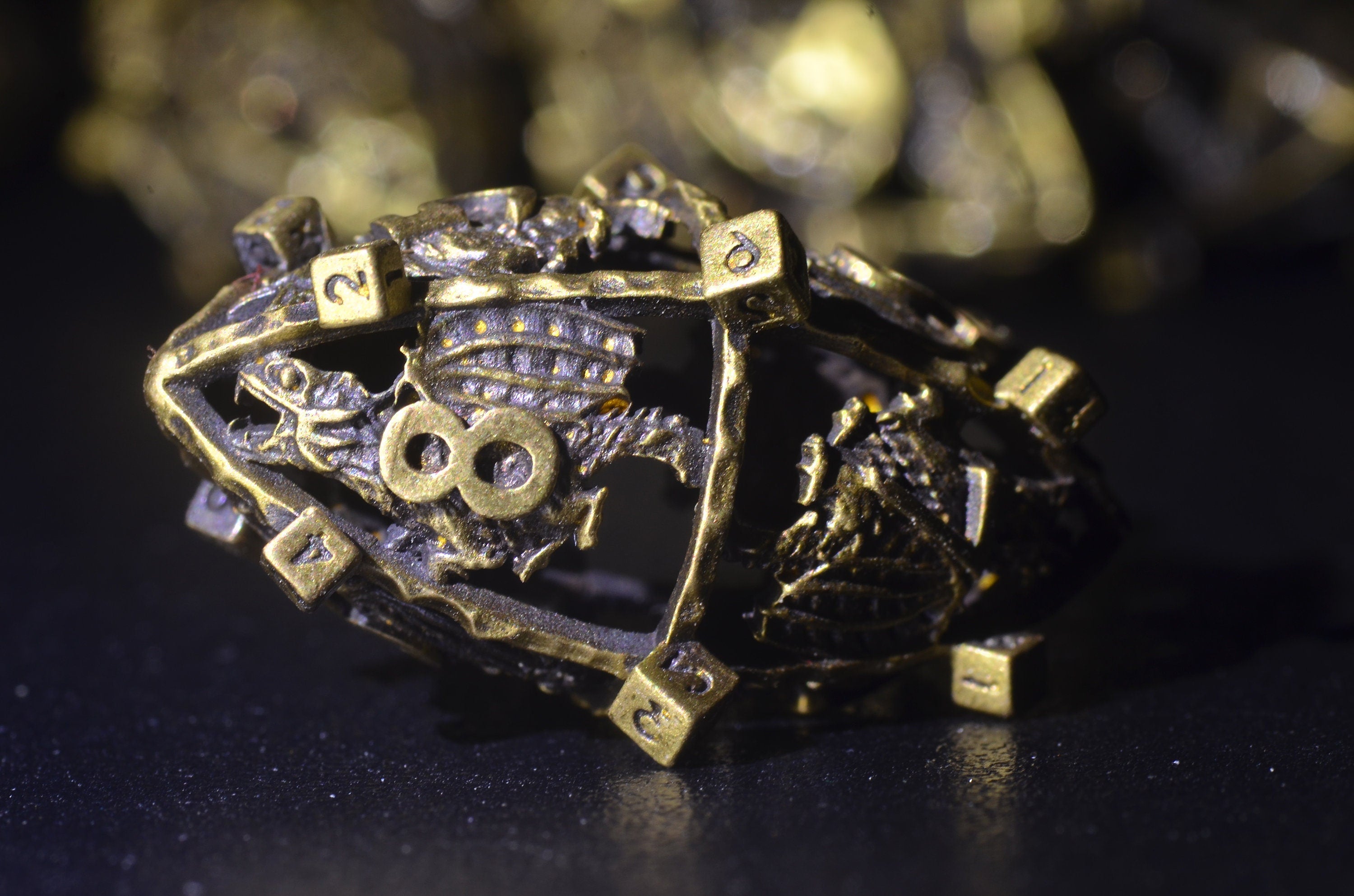 Dragon Egg Dice set,Hollowed Metal dragon dnd dice Oval Rugby Metal dice, Dwarf Artisan Dice ,Balanced D&D 5e metal dice Unique Dice Gift