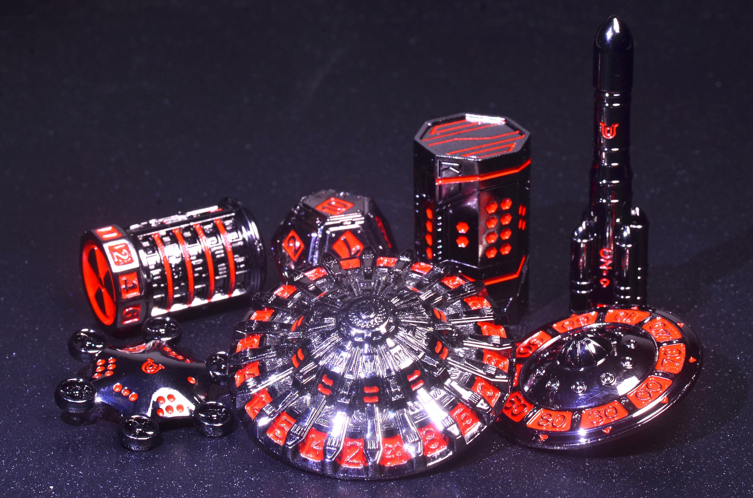 Star Wars Dice set, Spaceship Dice, Rocket Metal Dice,Weighted Metal Dice set, Unique Dice, DND Gift