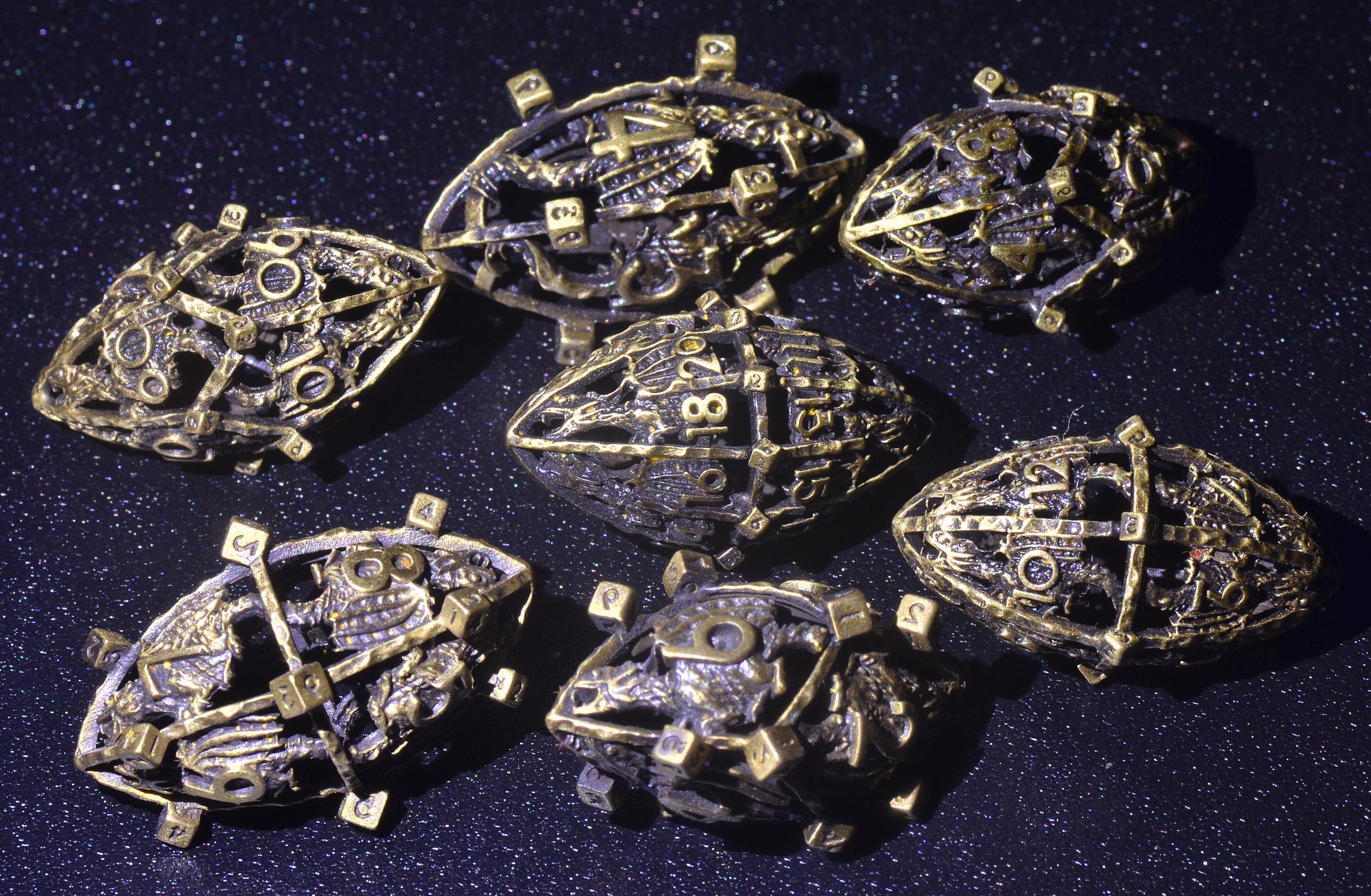 Dragon Egg Dice set,Hollowed Metal dragon dnd dice Oval Rugby Metal dice, Dwarf Artisan Dice ,Balanced D&D 5e metal dice Unique Dice Gift
