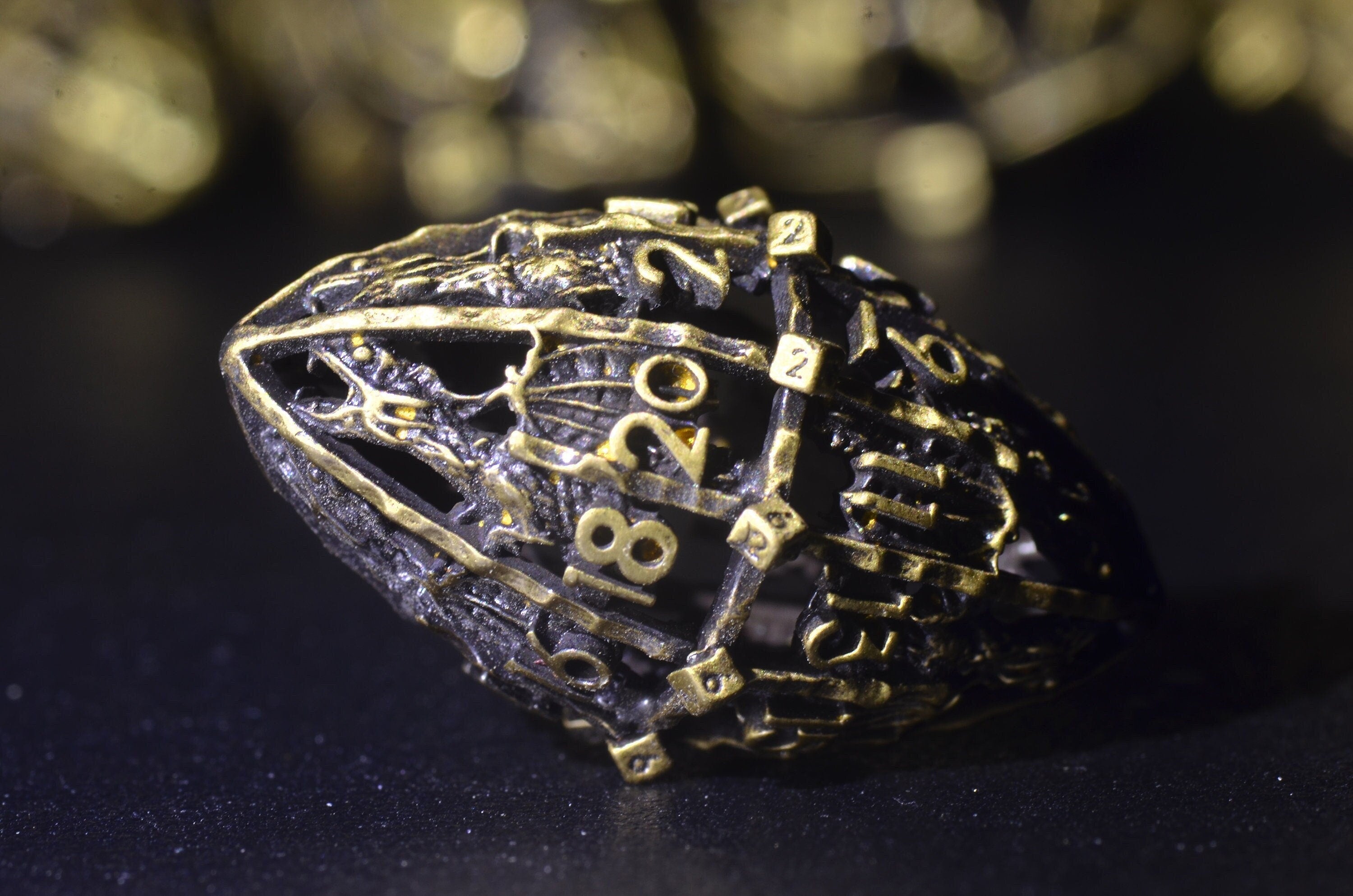 Dragon Egg Dice set,Hollowed Metal dragon dnd dice Oval Rugby Metal dice, Dwarf Artisan Dice ,Balanced D&D 5e metal dice Unique Dice Gift