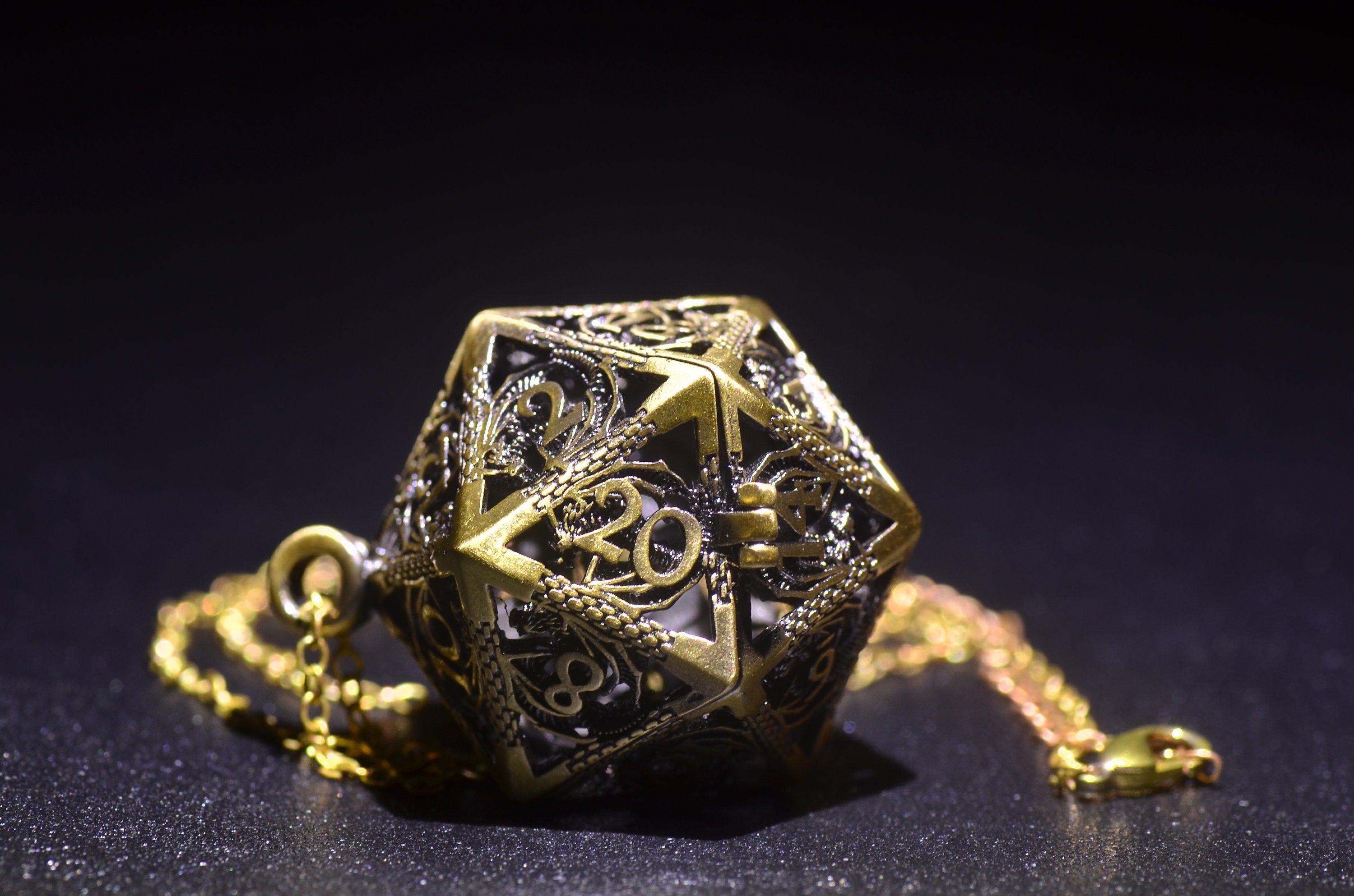 D20 in D20 dice cage Necklace,dnd dice jail, Dragon Dice cage Necklace,dnd dice holder,D20 Dragon Engraved Necklace,d20 pendant DND Gift