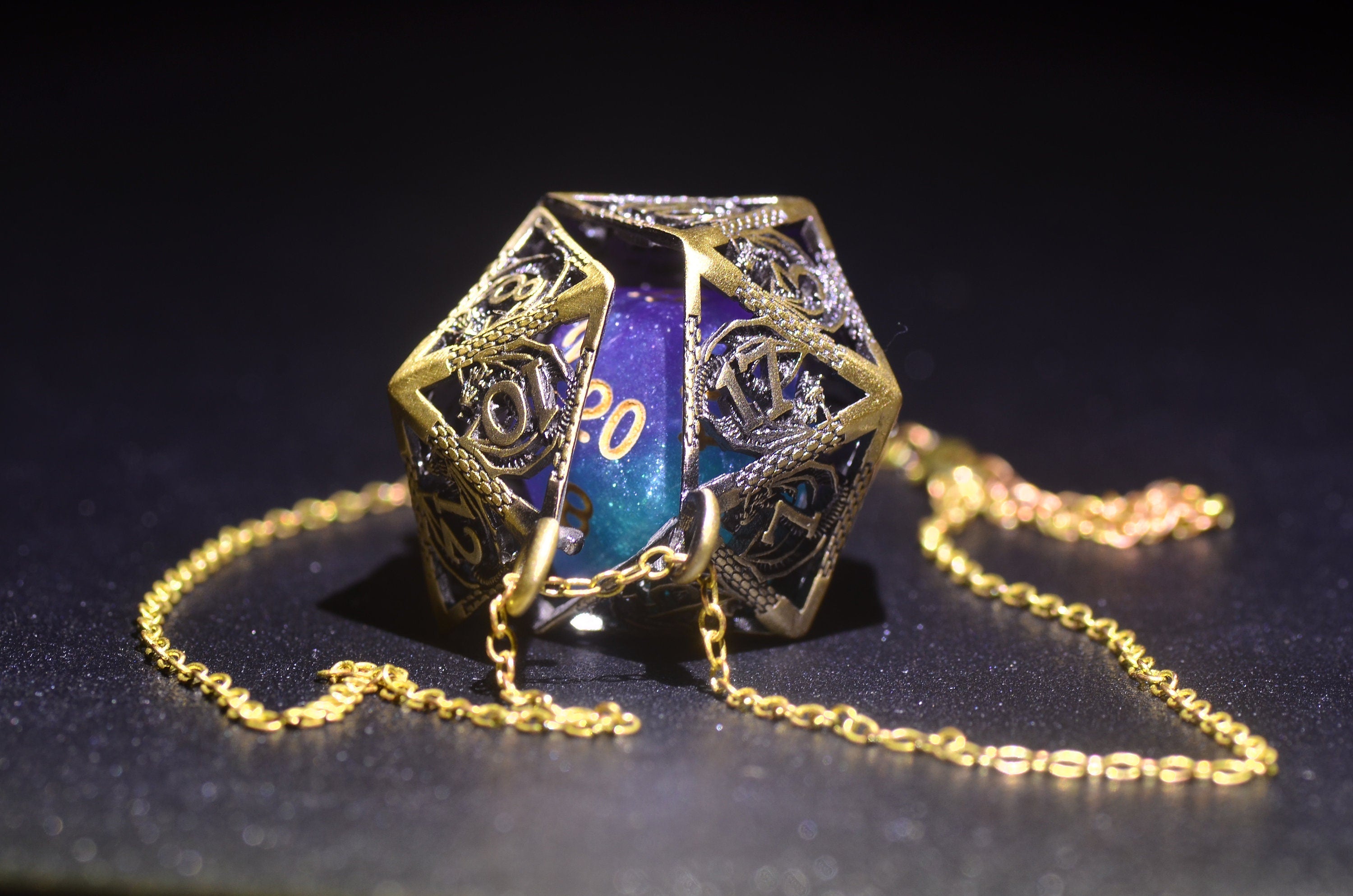 D20 in D20 dice cage Necklace,dnd dice jail, Dragon Dice cage Necklace,dnd dice holder,D20 Dragon Engraved Necklace,d20 pendant DND Gift