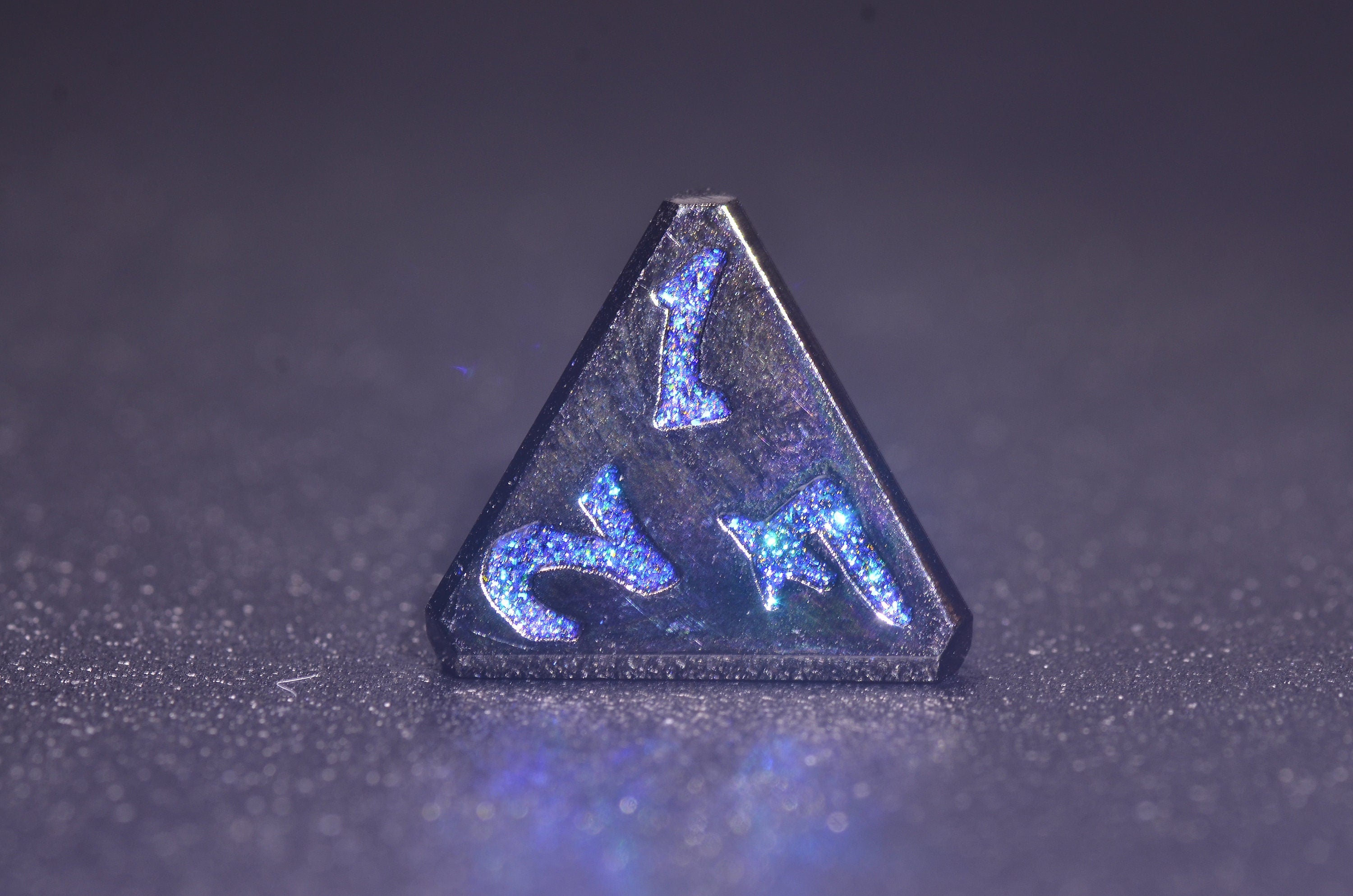 Blue Sparkle Dragon Scale Obsidian Dice set - Glossy Metal Dice,Weighted DnD Dice Set