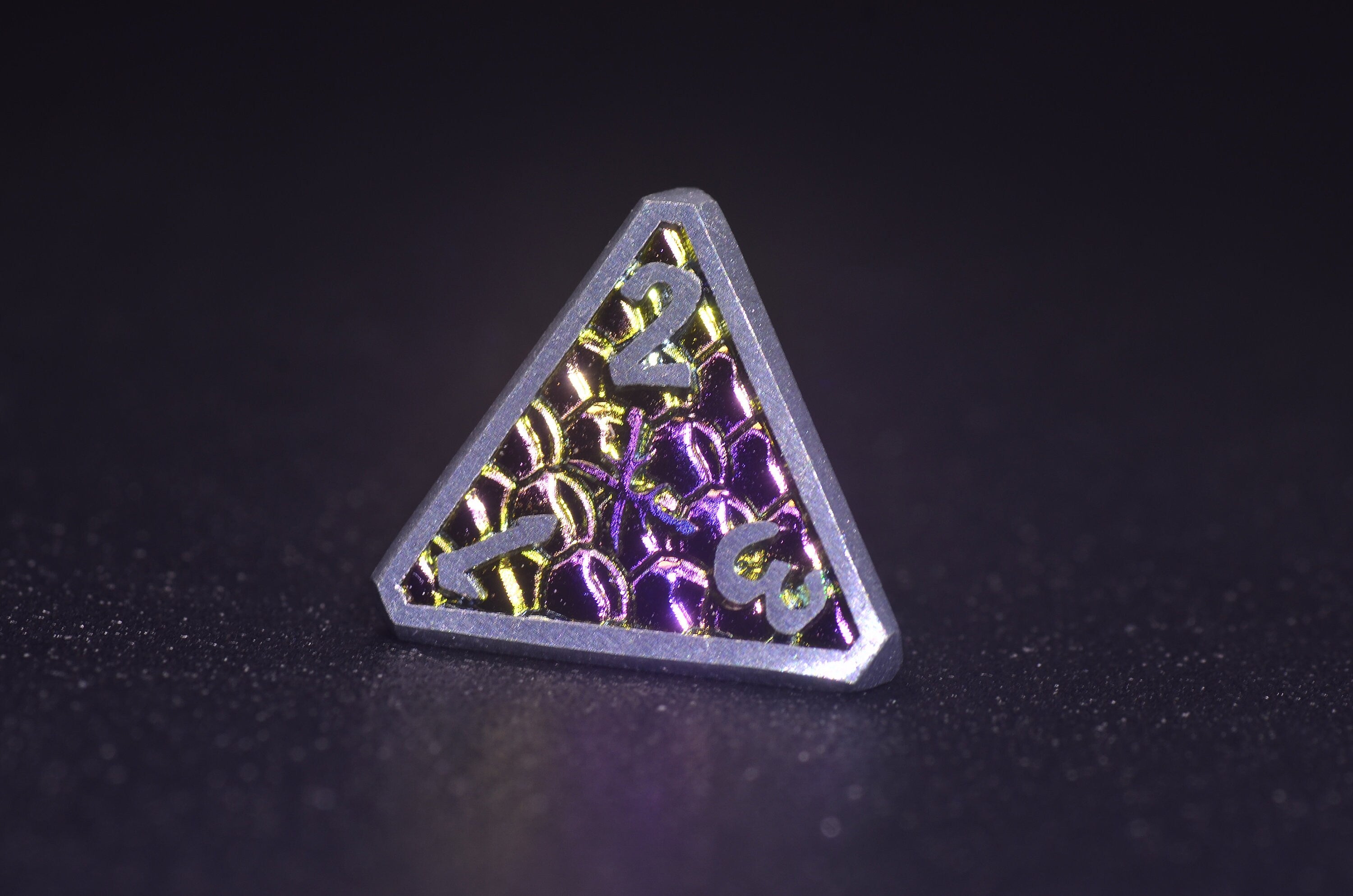 Dwarf Metal Dice Set - Illuminated Dragon Scale for DND