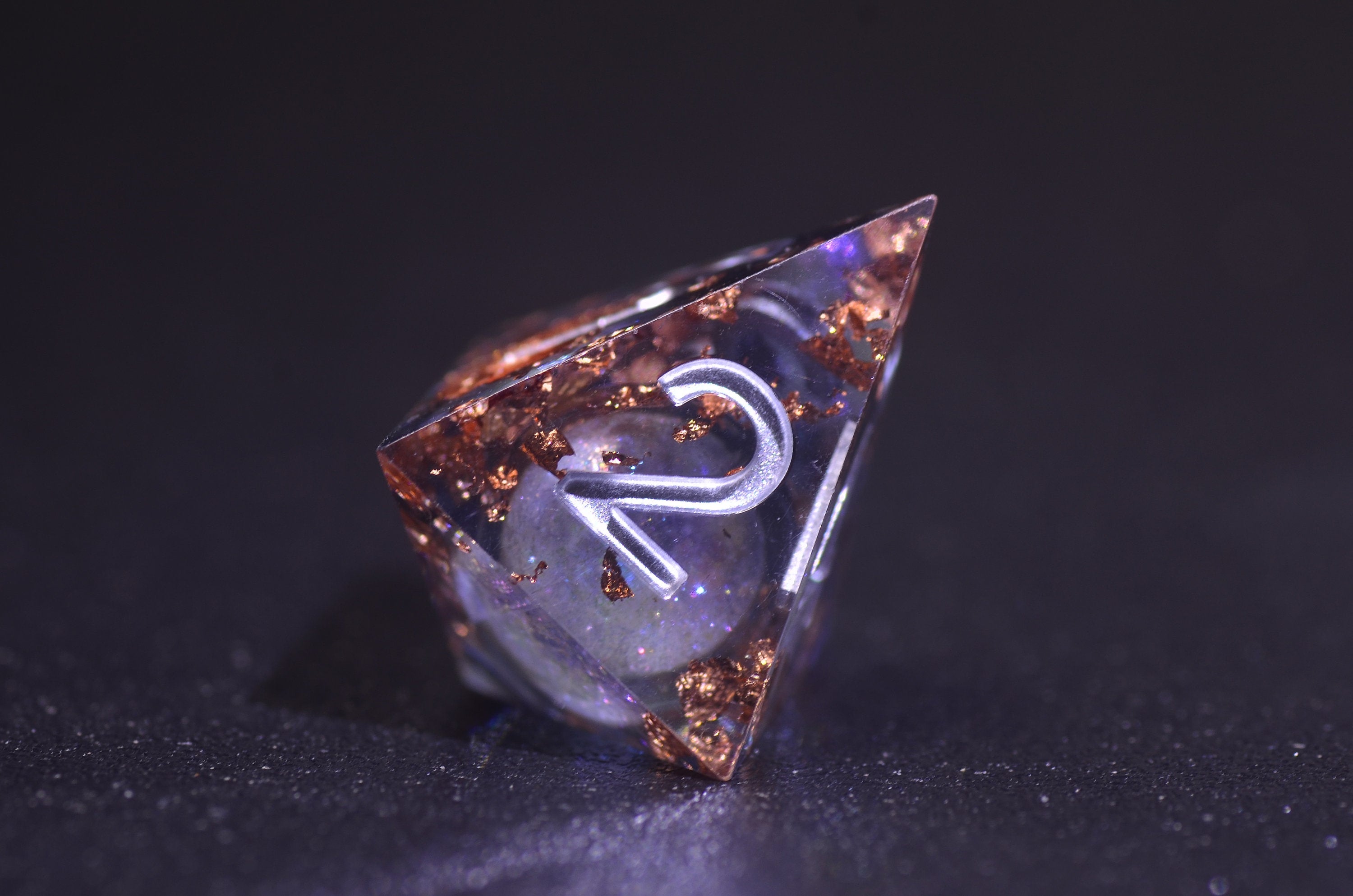 Cosmic Stardust Liquid Dice set - Smokey Purple Liquid Dice ,Shadow Wizard Magic Dice,DND Sharp Edge dice, Polyhedral RPG Dice