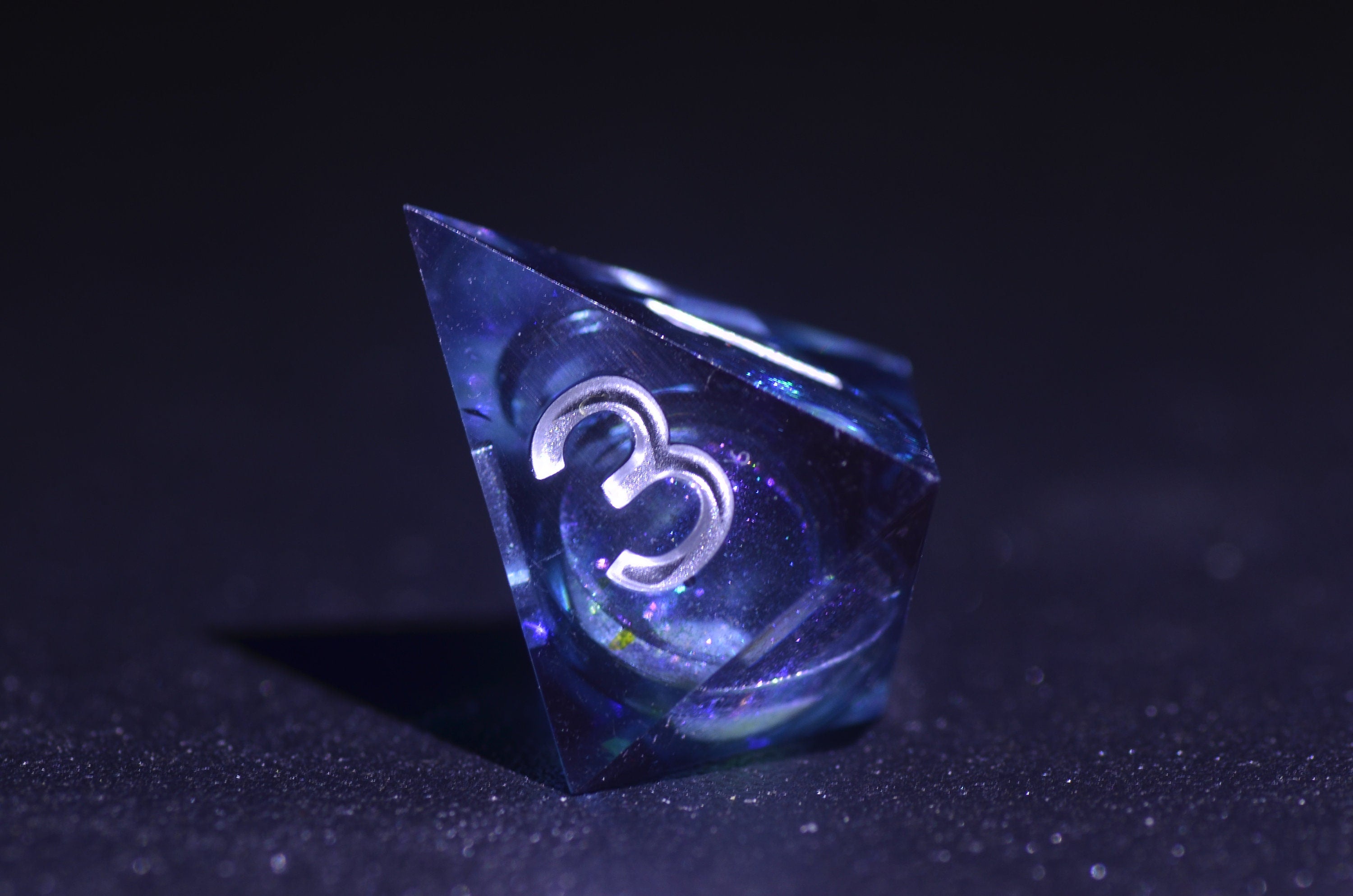 Dark Blue Liquid Core DND Dice | Quicksand liquid core dice | D&D dragon dice| Dungeons and Dragons dice | dragon Sharp Edge dice