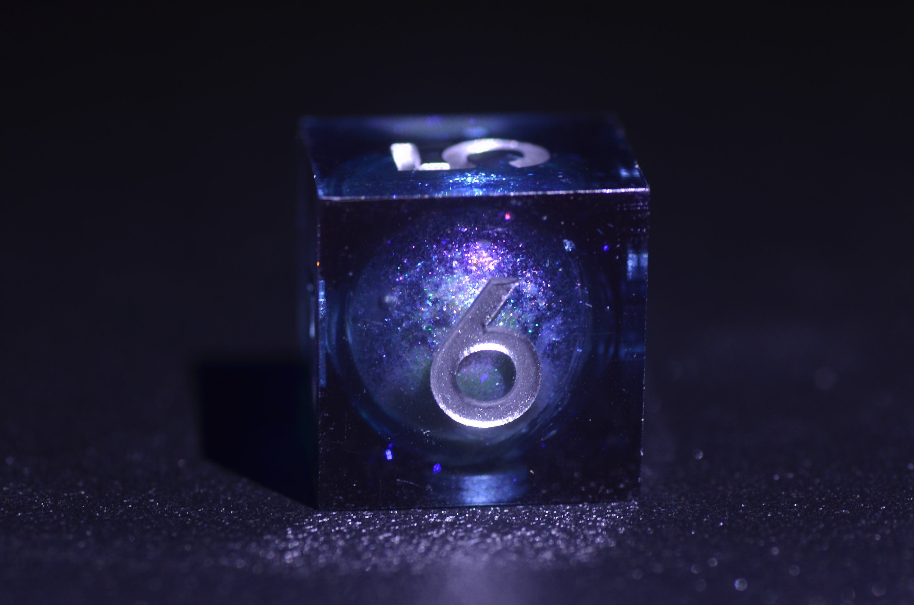 Dark Blue Liquid Core DND Dice | Quicksand liquid core dice | D&D dragon dice| Dungeons and Dragons dice | dragon Sharp Edge dice