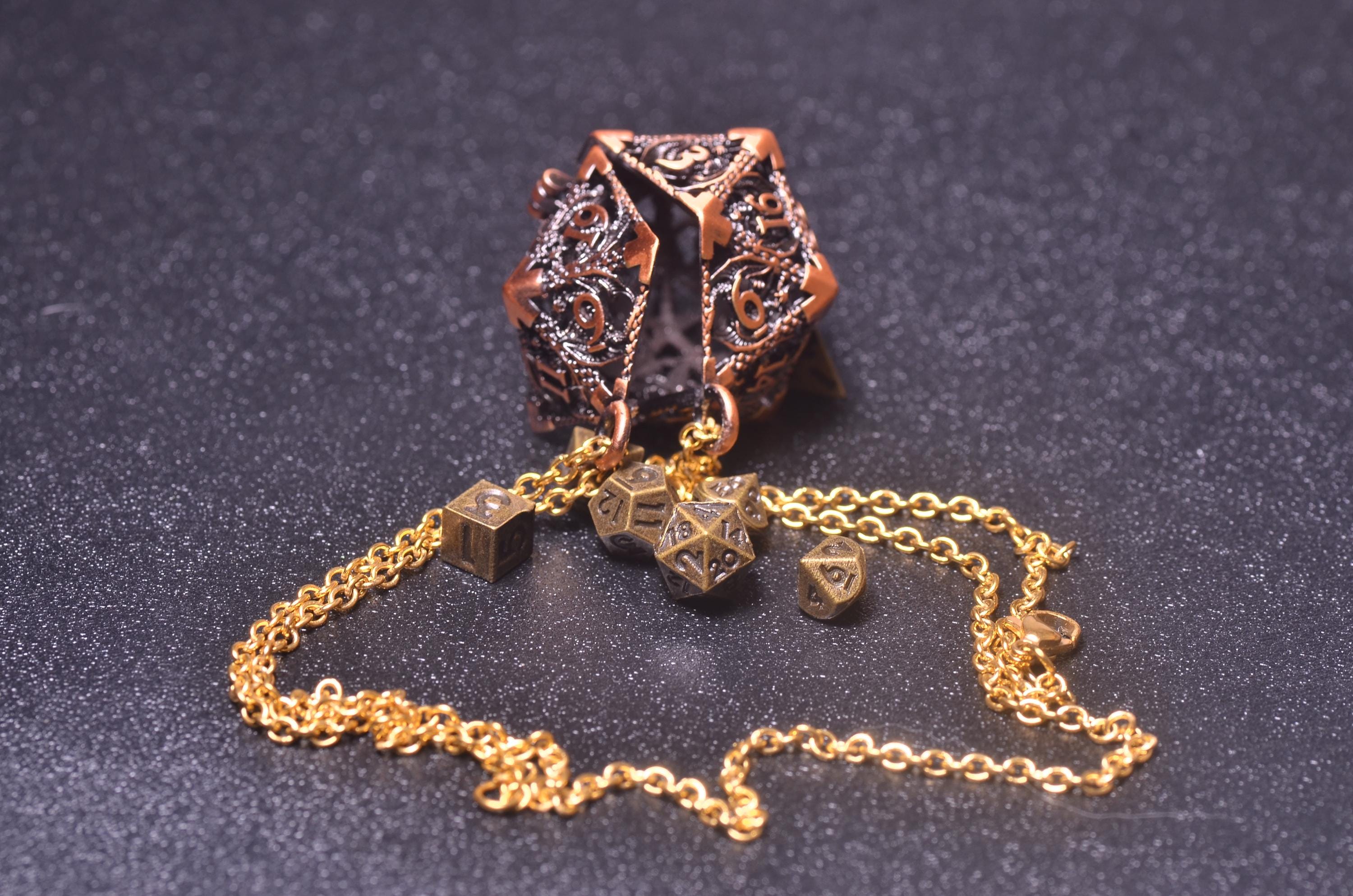 D20 in D20 dice cage Necklace,dnd dice jail, Dragon Dice cage Necklace,dnd dice holder,D20 Dragon Engraved Necklace,d20 pendant DND Gift