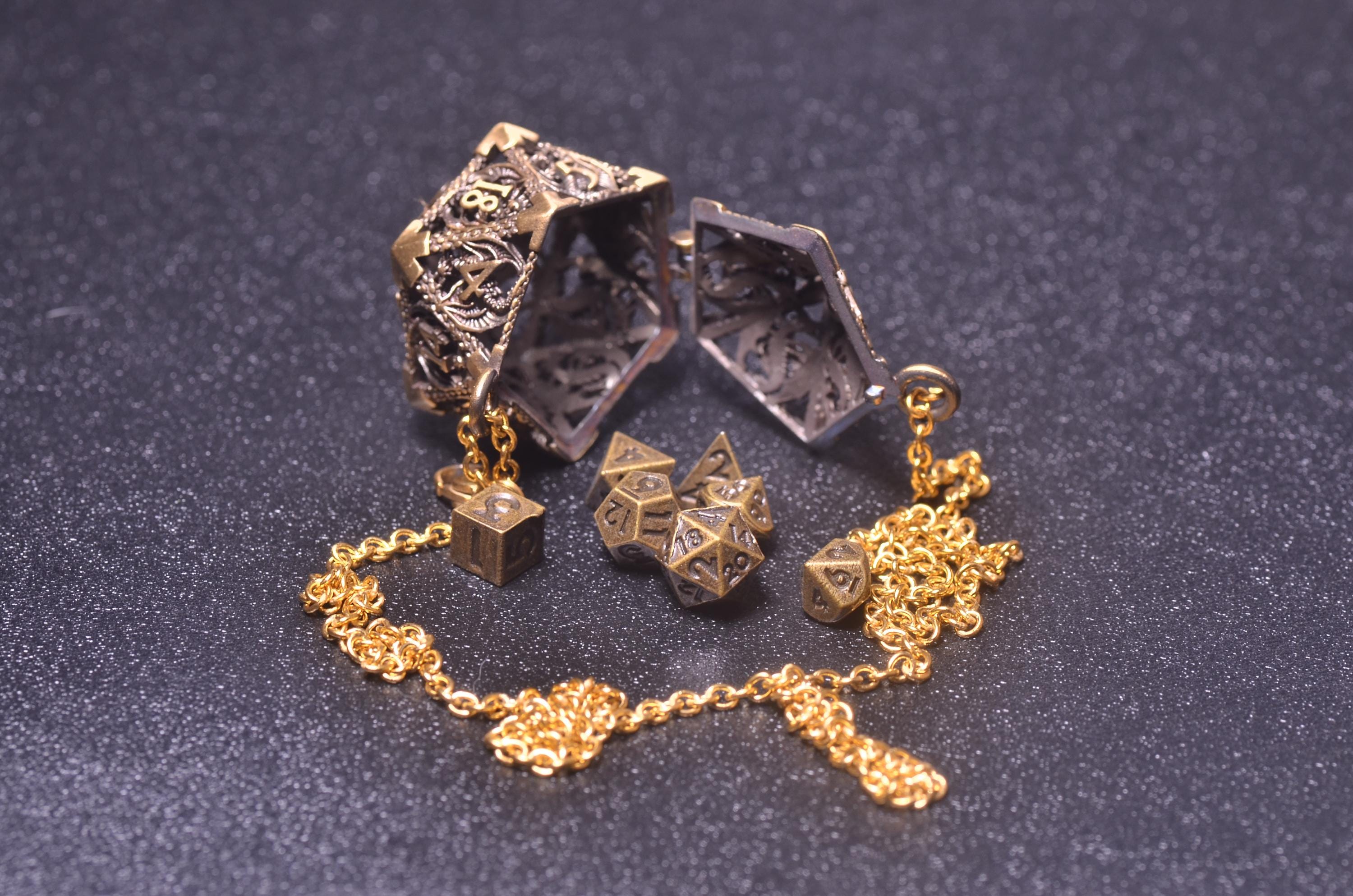 D20 in D20 dice cage Necklace,dnd dice jail, Dragon Dice cage Necklace,dnd dice holder,D20 Dragon Engraved Necklace,d20 pendant DND Gift