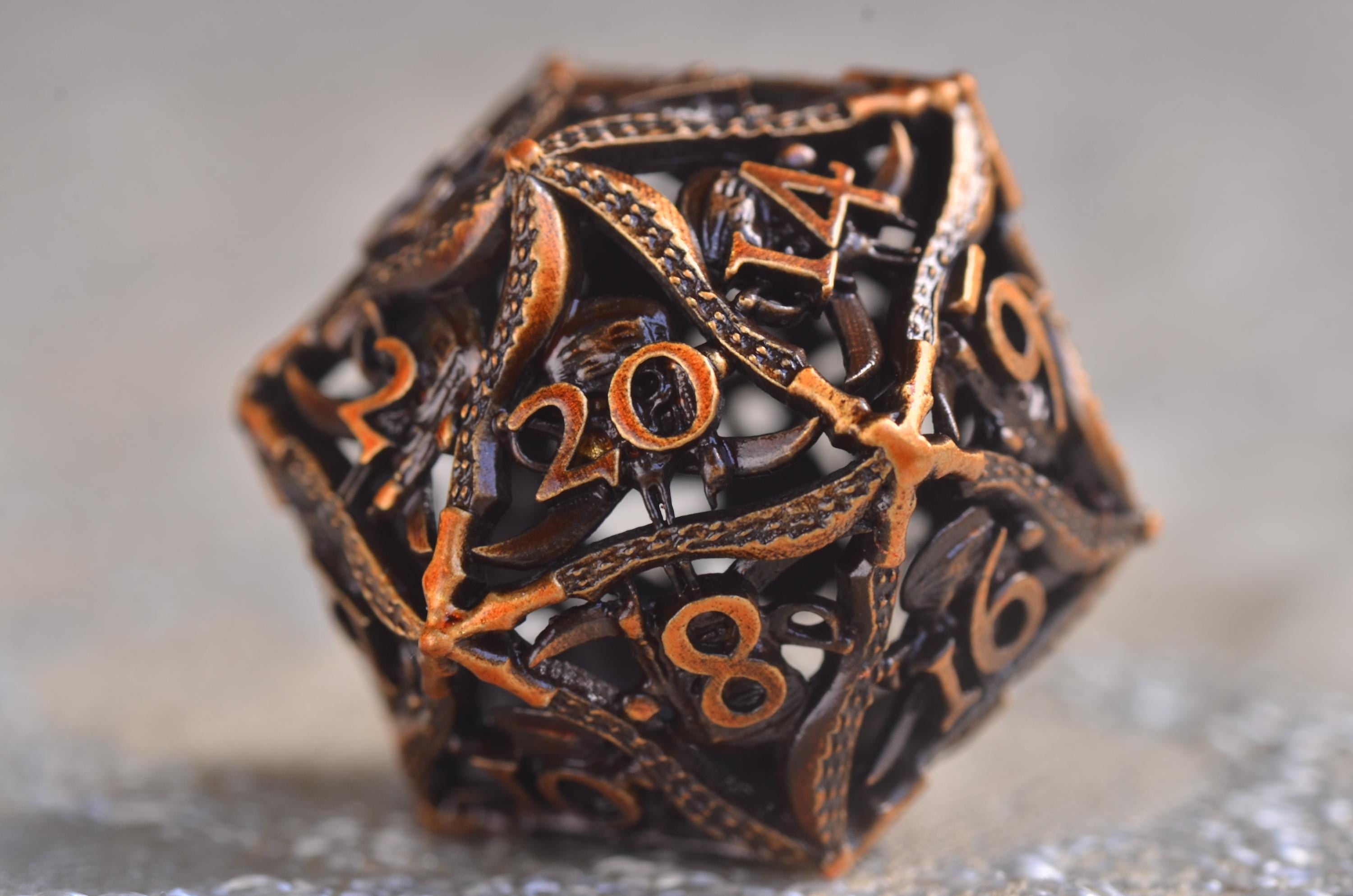 Pirate Skull Hollow Metal Dice set– Skull and Cutlass Design ,Pirate RPG Dice,Unique Dice Gifts