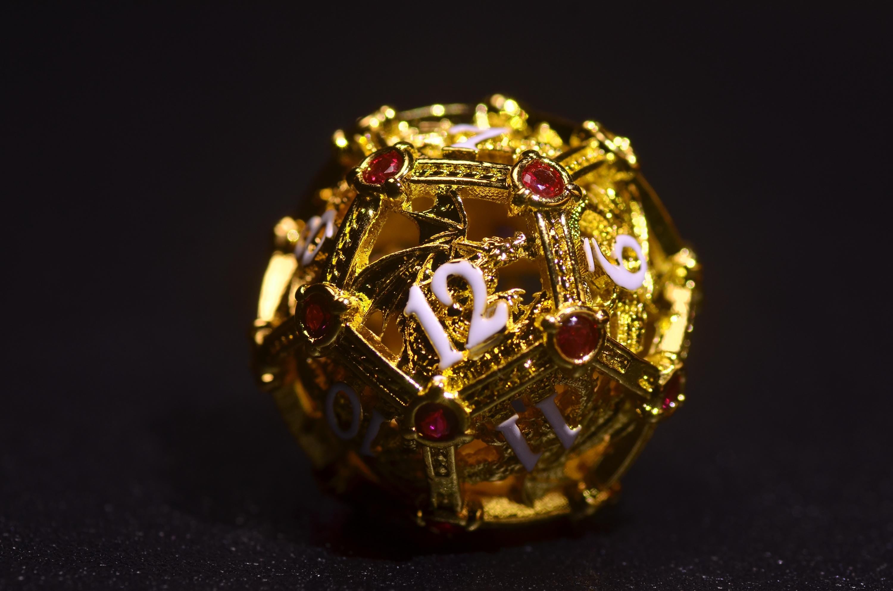Ruby Hollow Gold Dragon Dice set,Dwarf Dragon Dice,Dungeons and Dragons polyhedral dice set,DICE GIFT