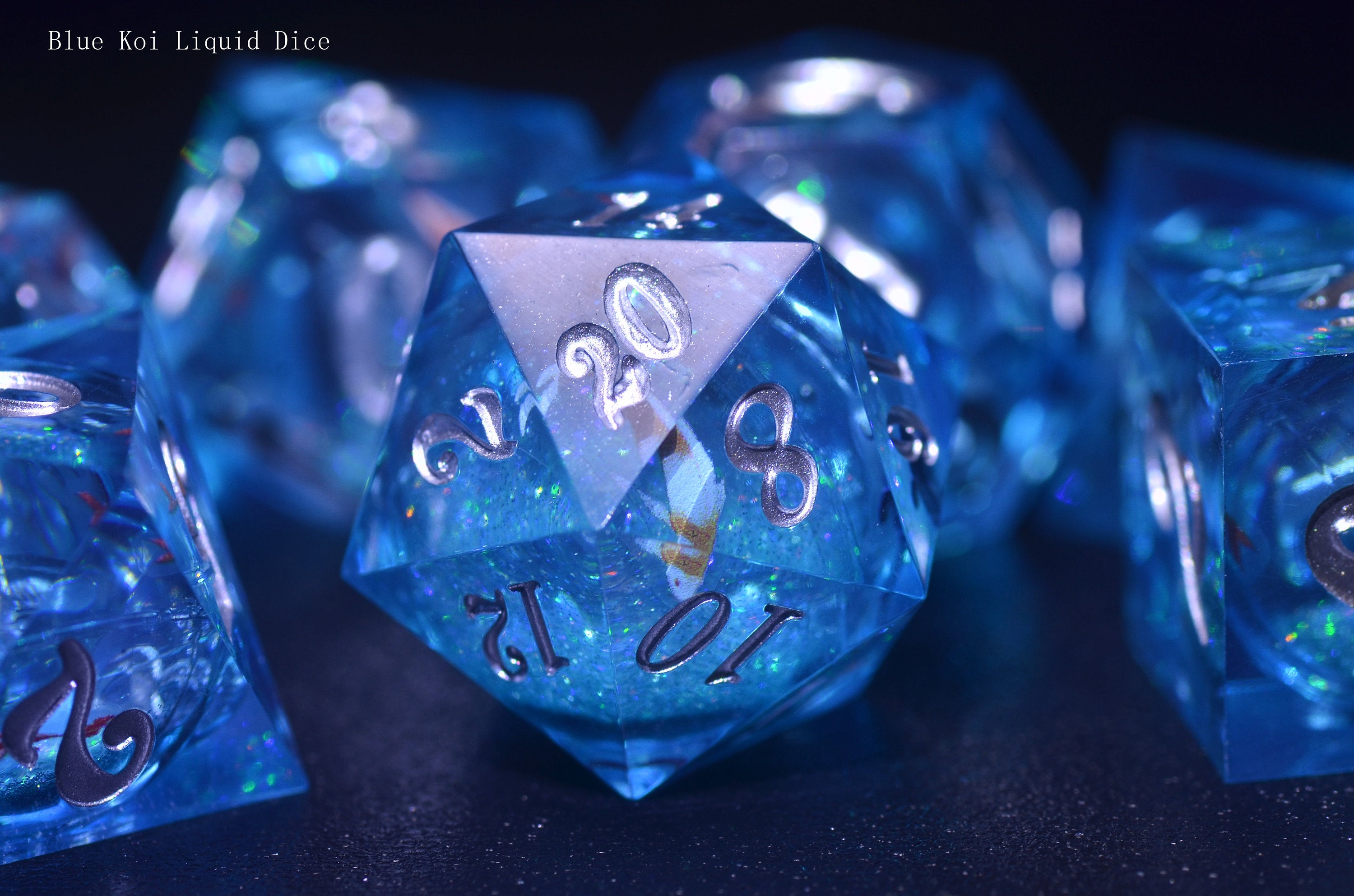 Cosmic starlight DND dice , Galaxy Space Sharp Edge dice set