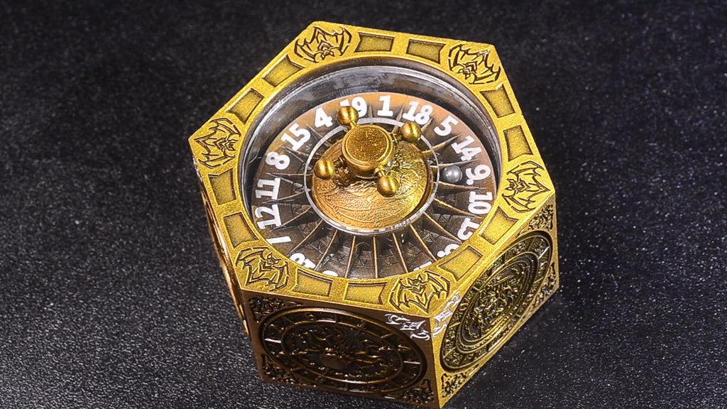 hypnotic about a spinning D20. This isn't just a die; it's a centerpiece for the table.